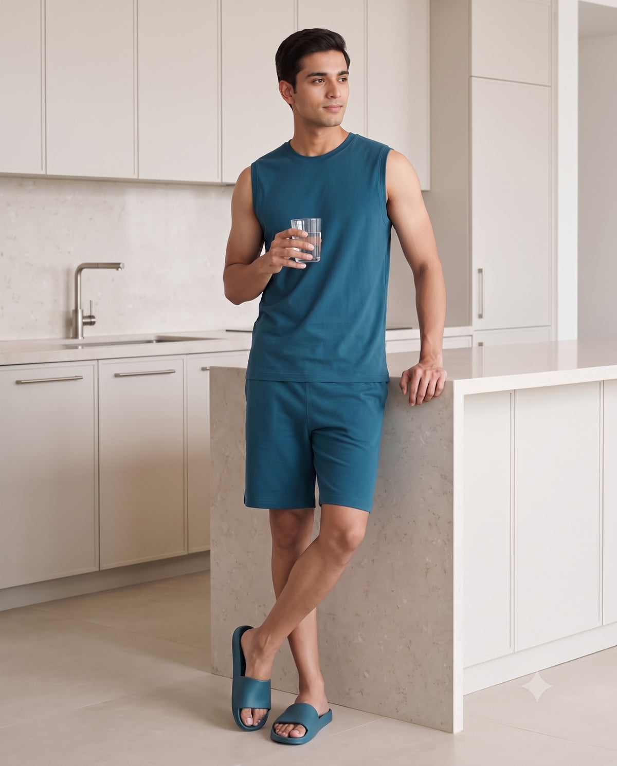 AirKnit Tee + Shorts (Arctic Blue)