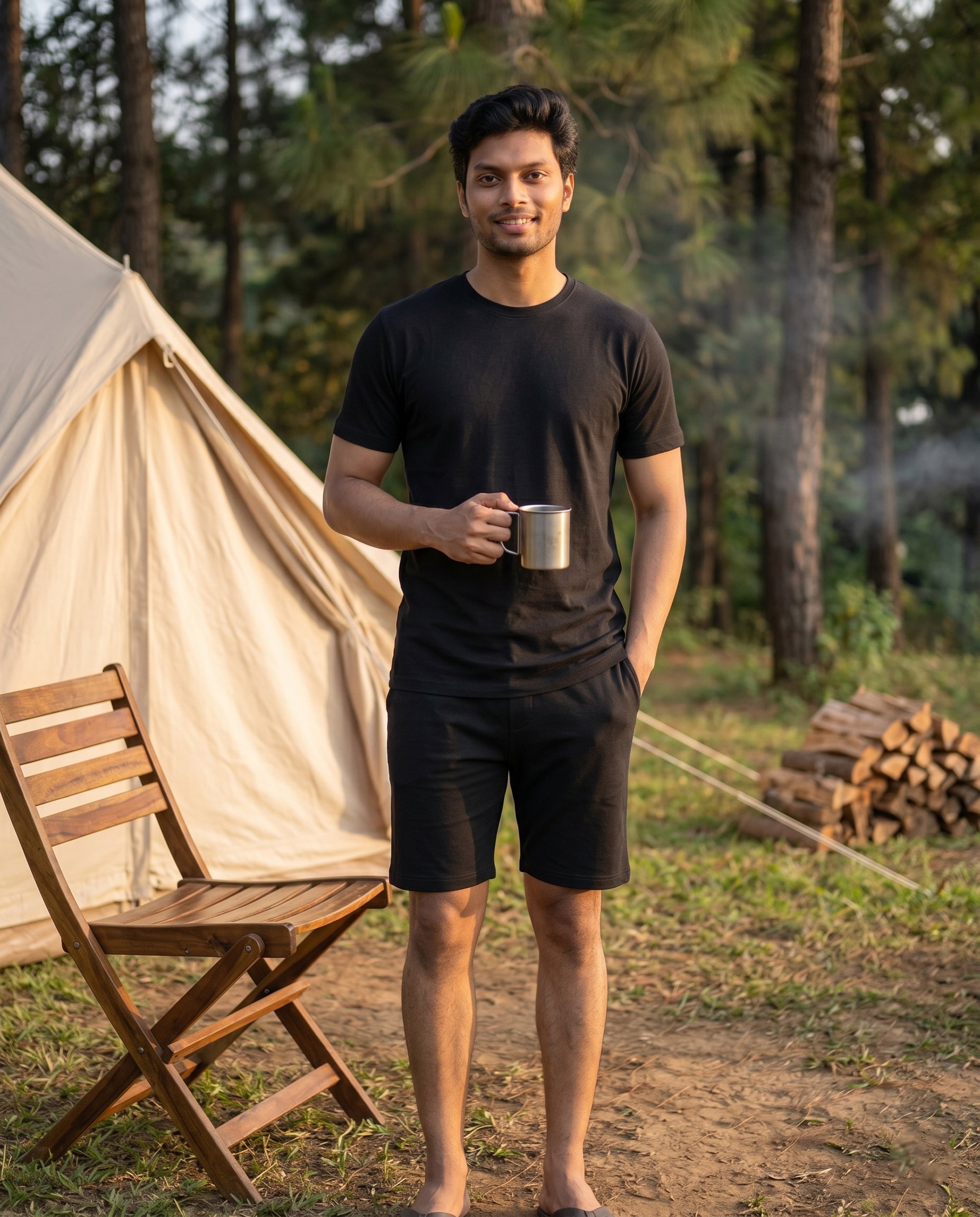 Cosmo T-Shirt + Shorts (True Black)