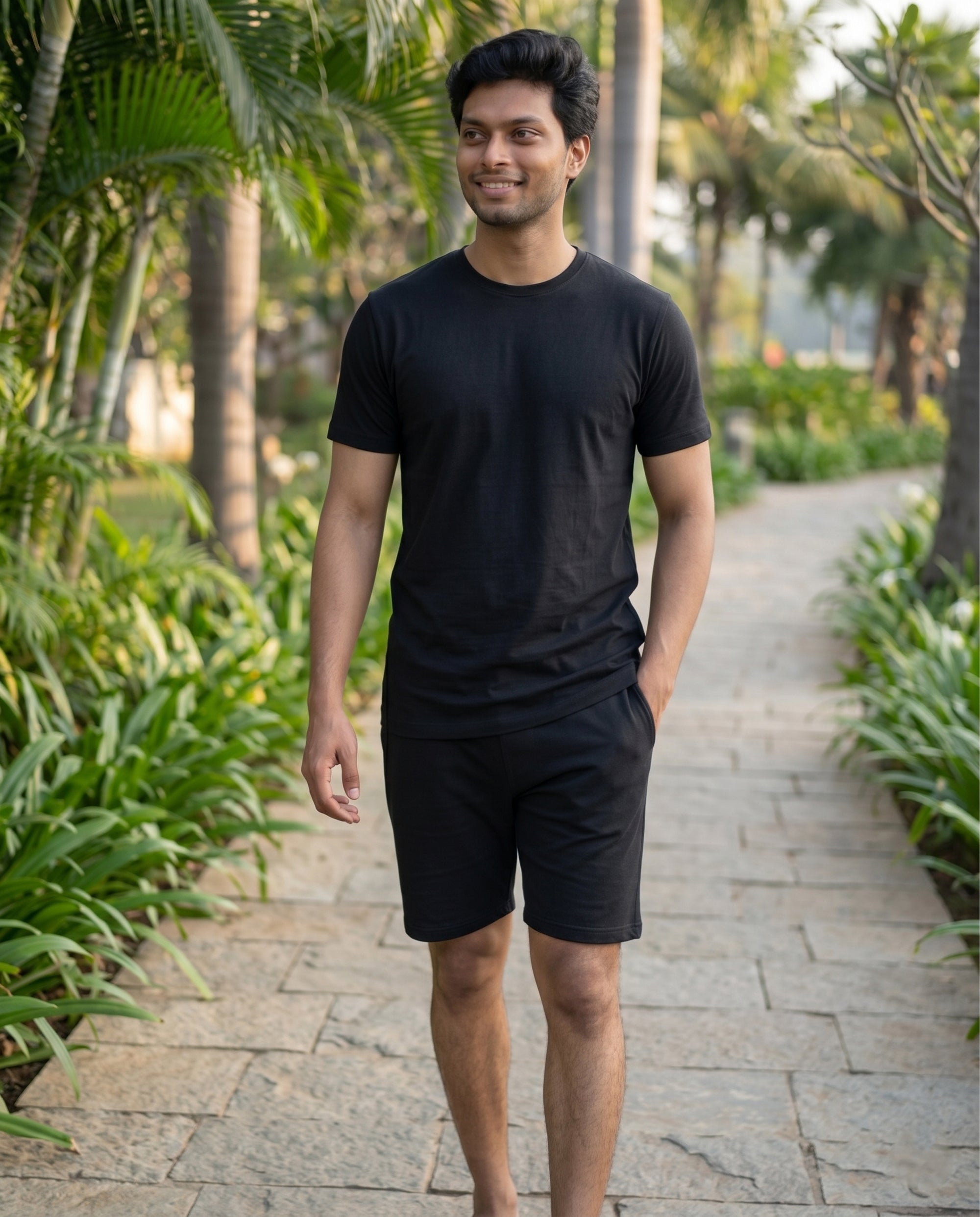 Cosmo T-Shirt + Shorts (True Black)
