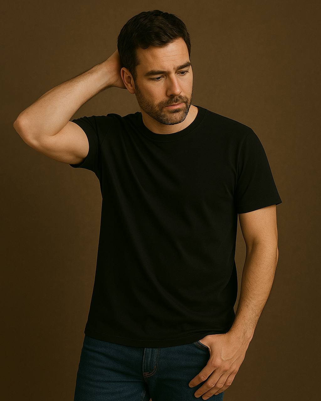 Classy Cotton T-Shirt  (Black)