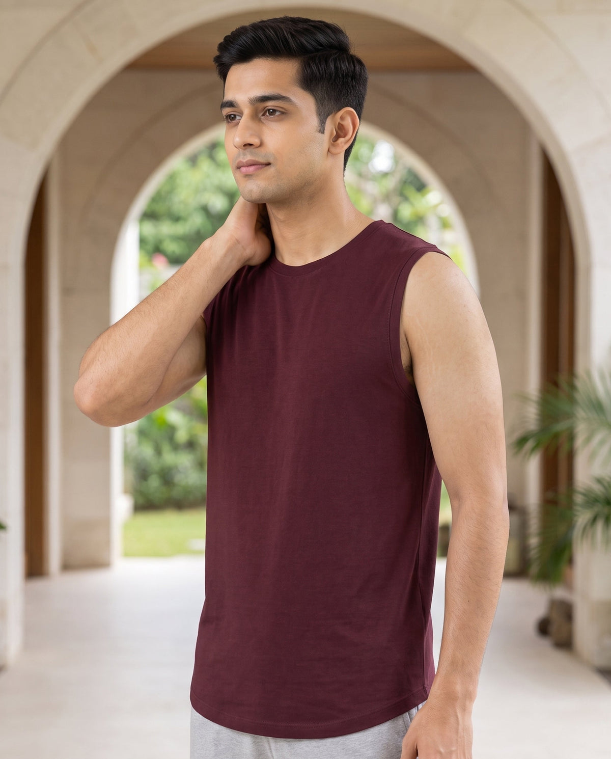 AirKnit Bamboo Tee (Burgundy)