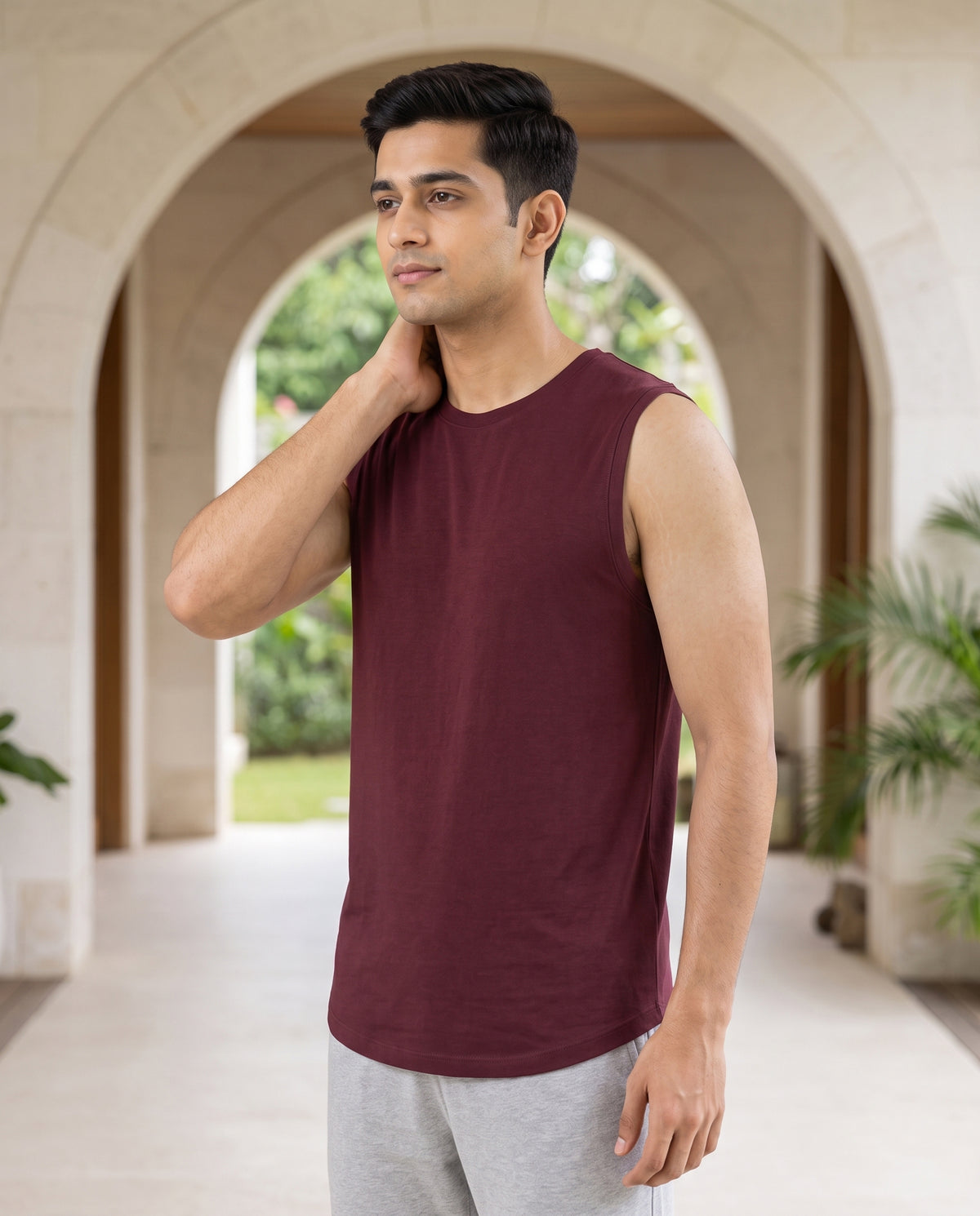 AirKnit Bamboo Tee (Burgundy)