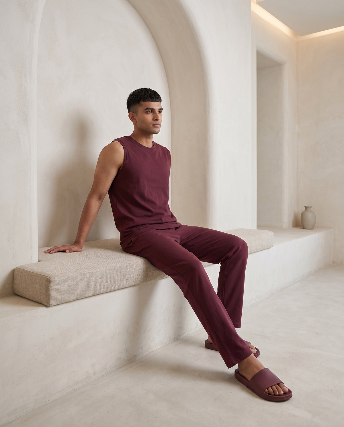 AirKnit Tee + Pant (Burgundy)