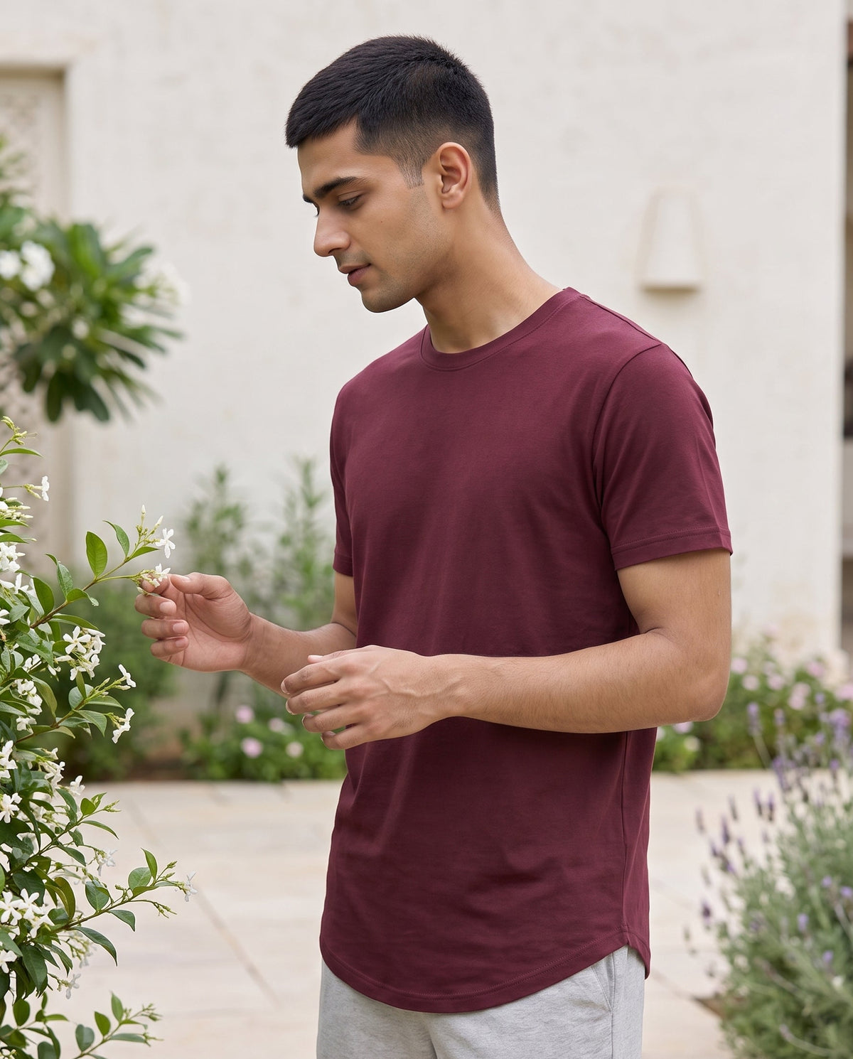 Cosmo Bamboo T-shirt (Burgundy)