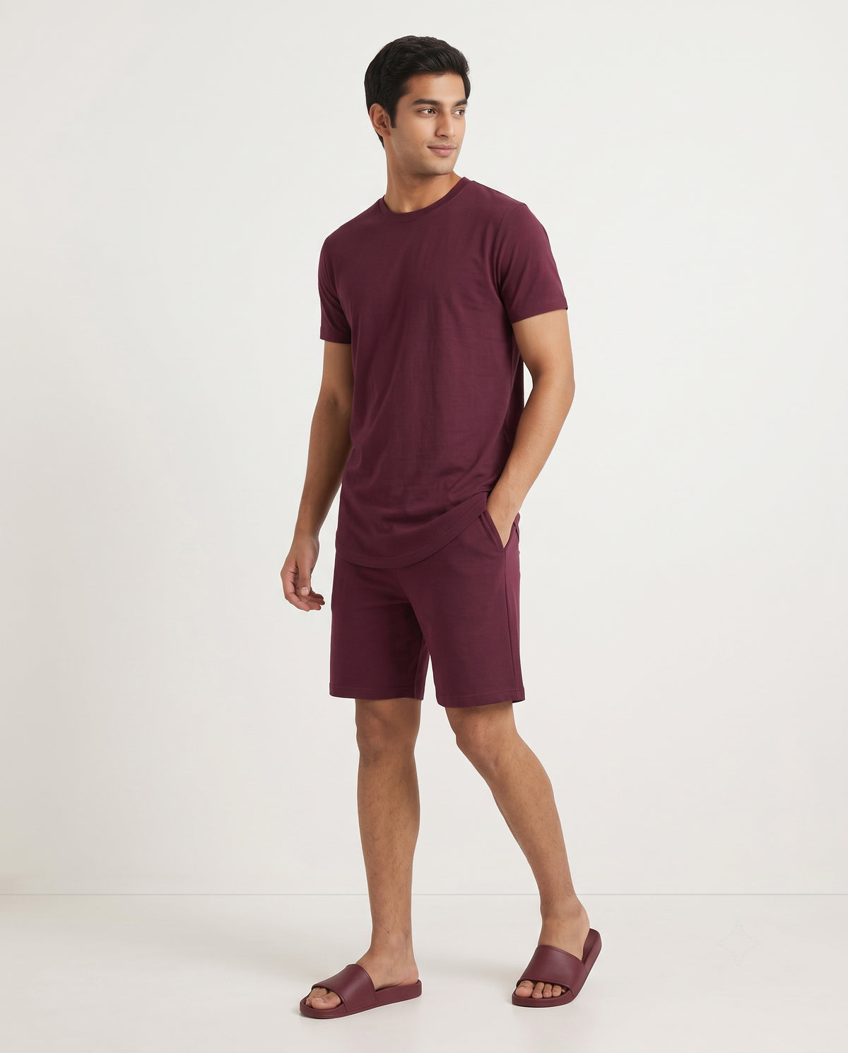 Cosmo T-Shirt + Shorts (Burgundy)