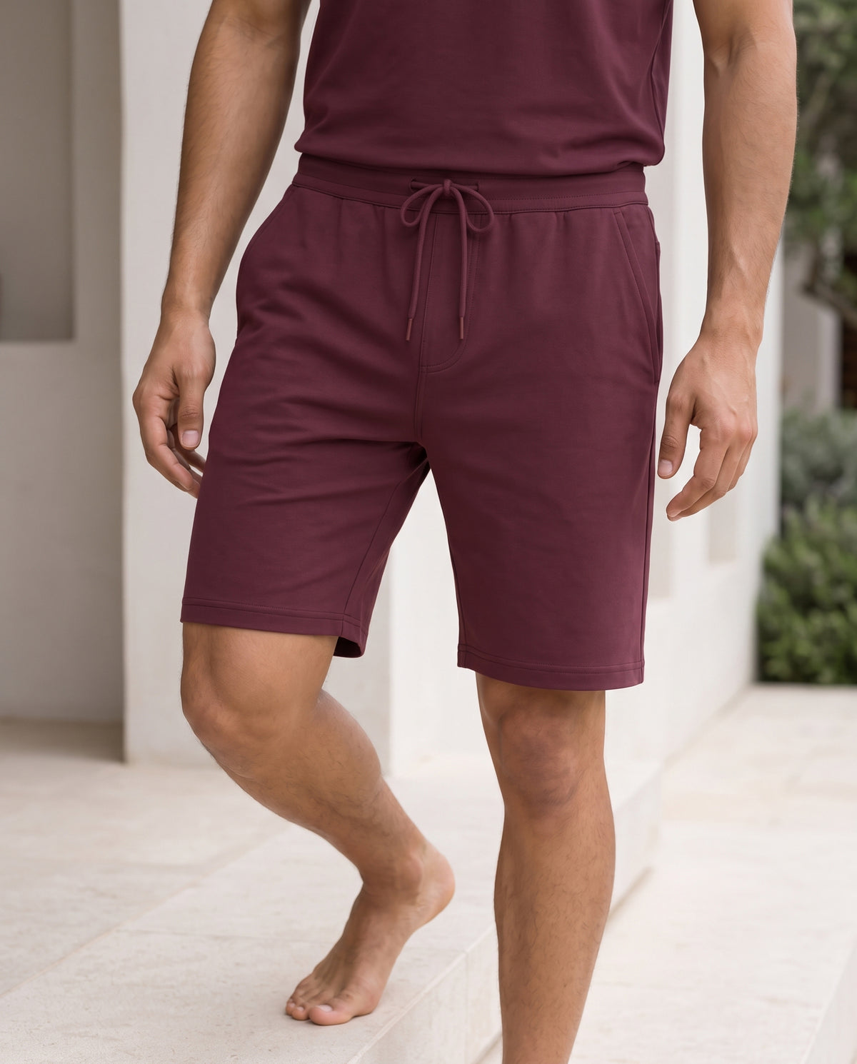 Hushy Bamboo Shorts (Burgundy)
