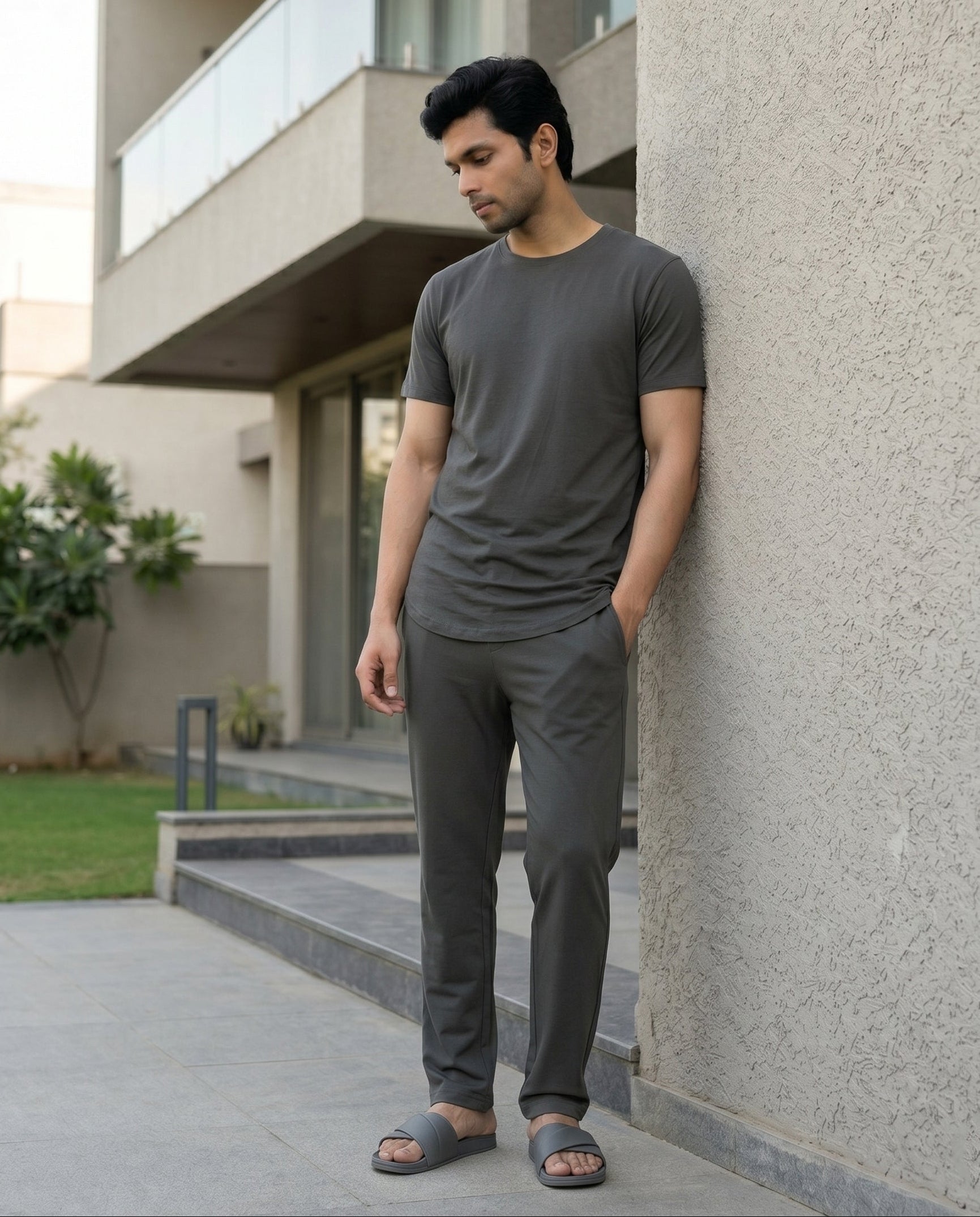 Cosmo T-Shirt + Pant (Charcoal Grey)