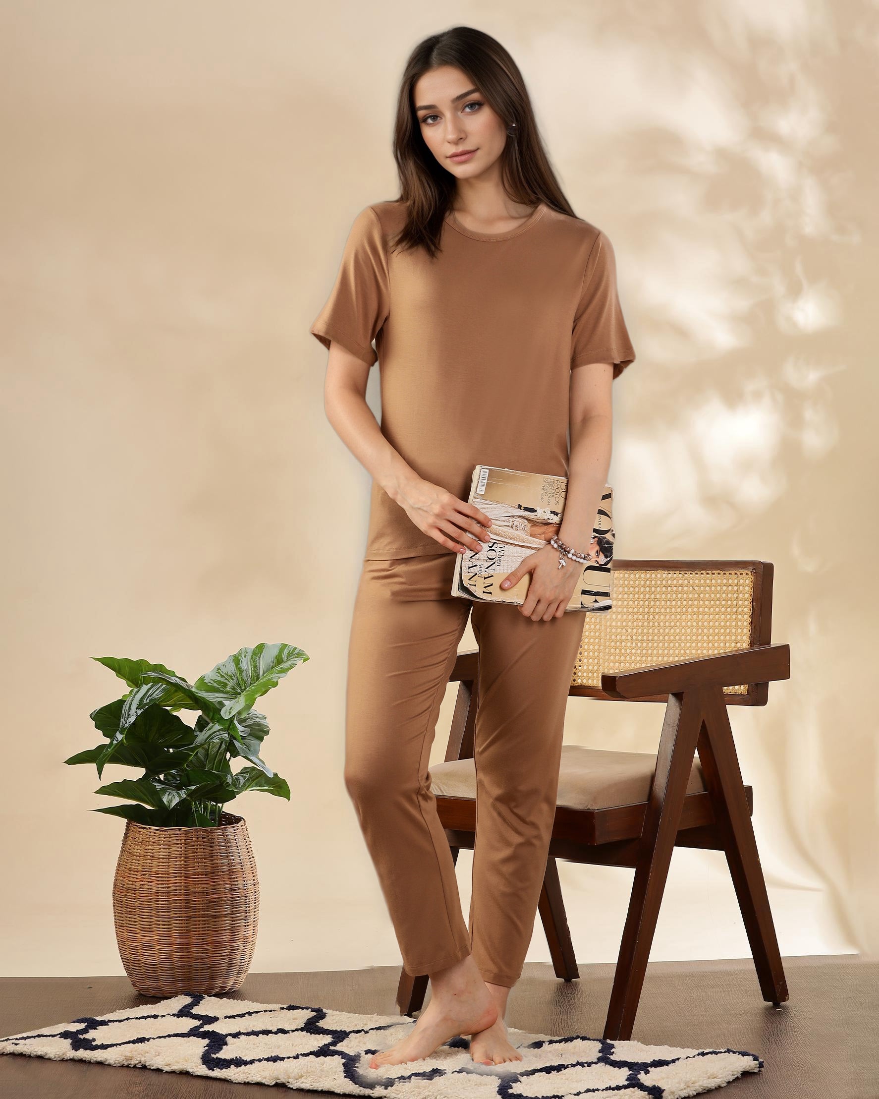 Pearle Bamboo Pant (Coffee Cream)