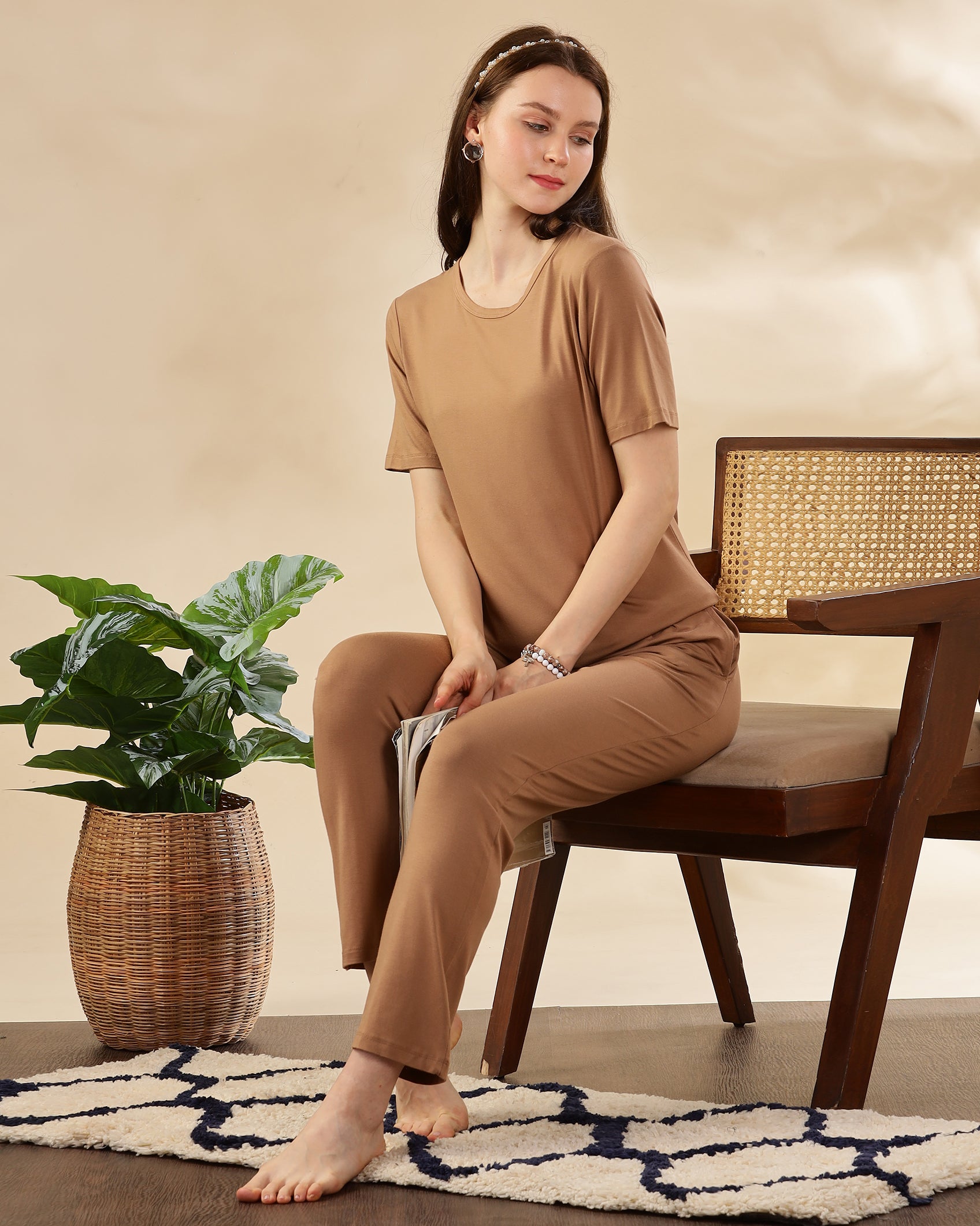 Pearle Bamboo Pant (Coffee Cream)