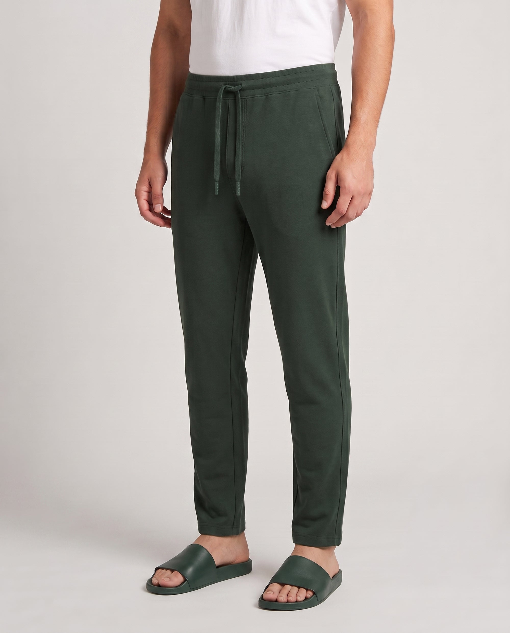 Dark Green Softsleep bamboo cotton lounge pant, soft relaxed bottom for comfortable everyday lounging