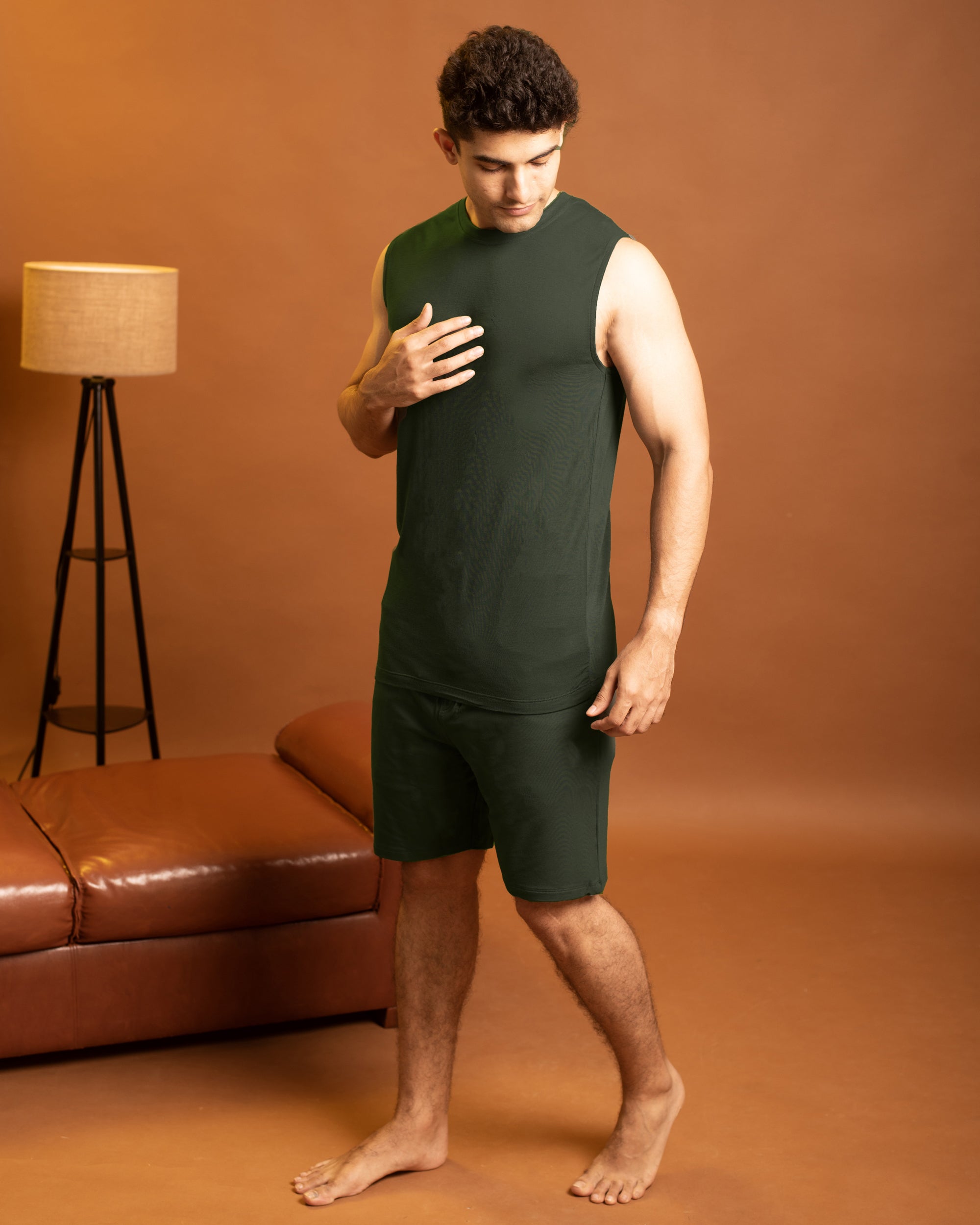AirKnit Tee + Shorts (Dark Green)