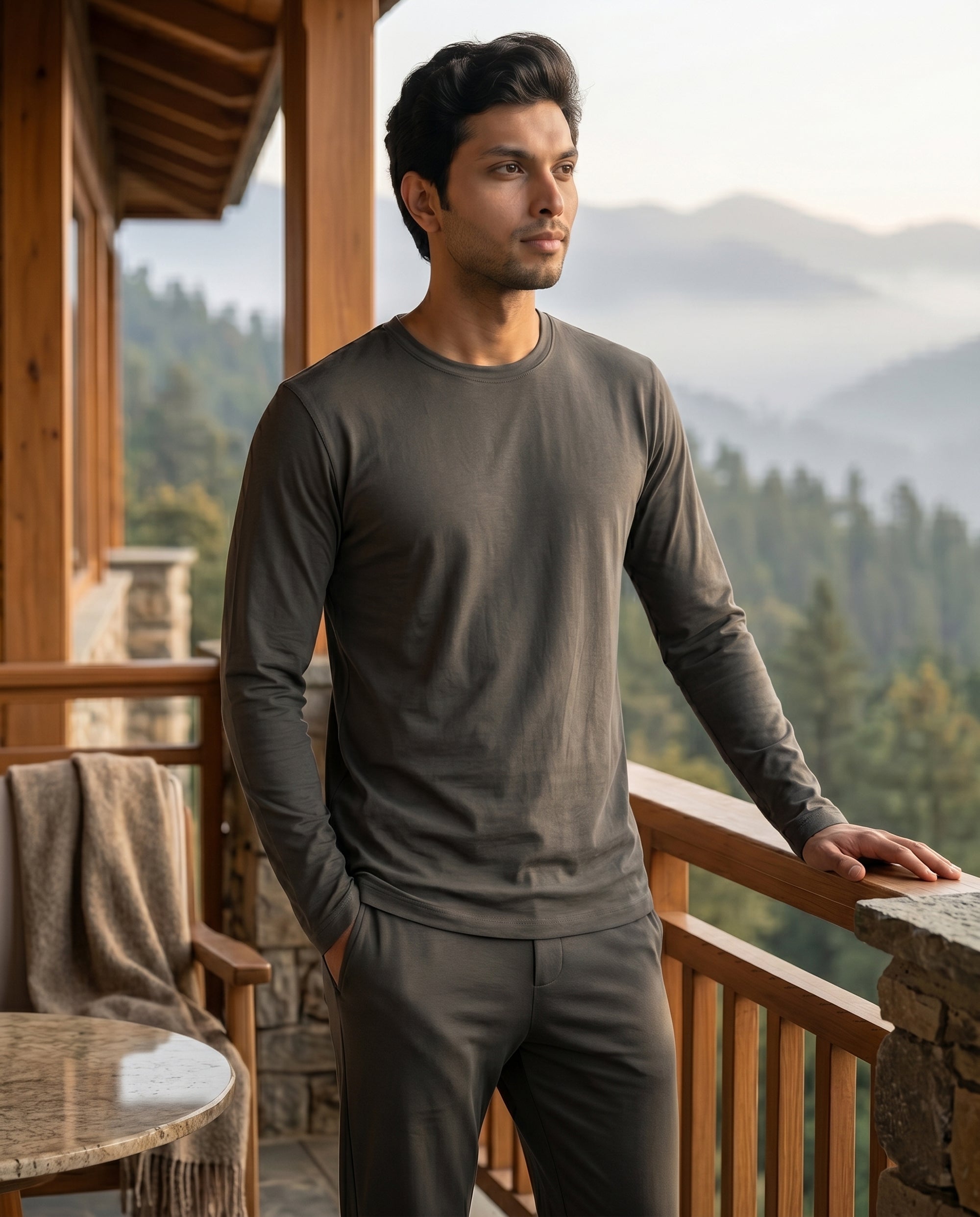 Galaxy Bamboo Tee (Charcoal grey)
