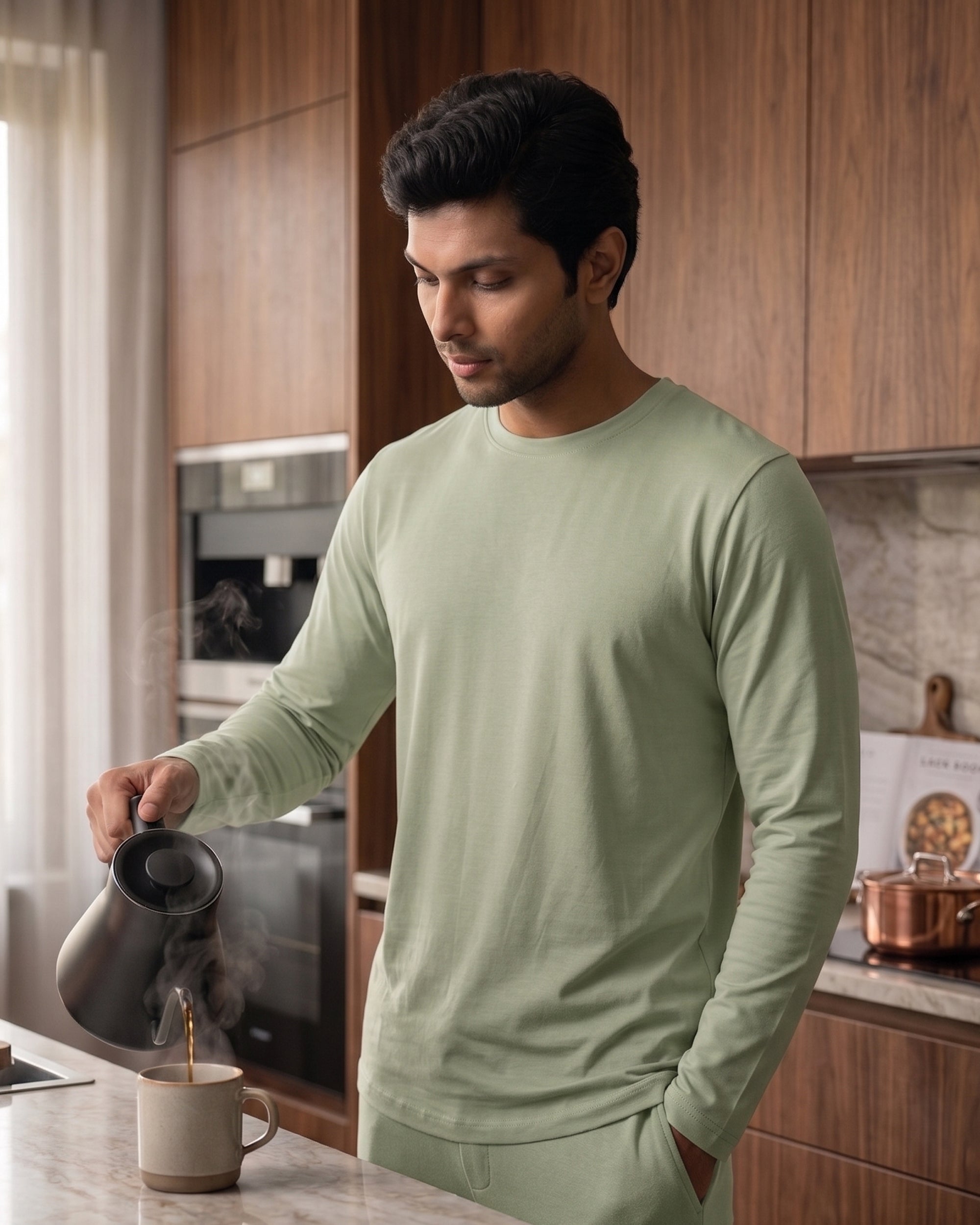 Galaxy Bamboo Tee (Lite Pistachio)