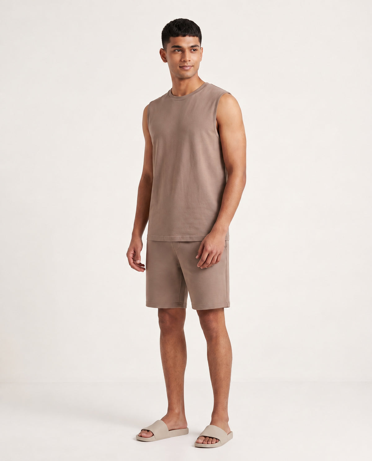 AirKnit Tee + Shorts (Hazelnut)