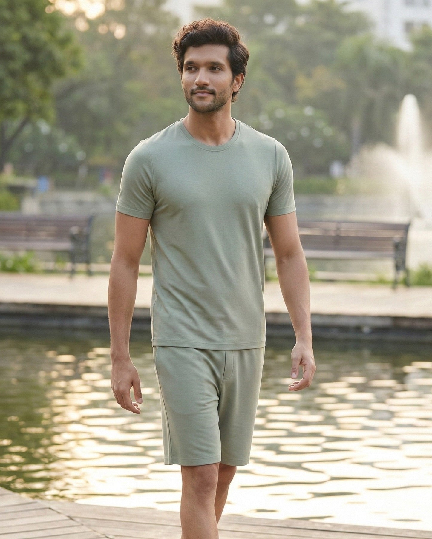 Cosmo T-Shirt + Shorts (Laurel Green)