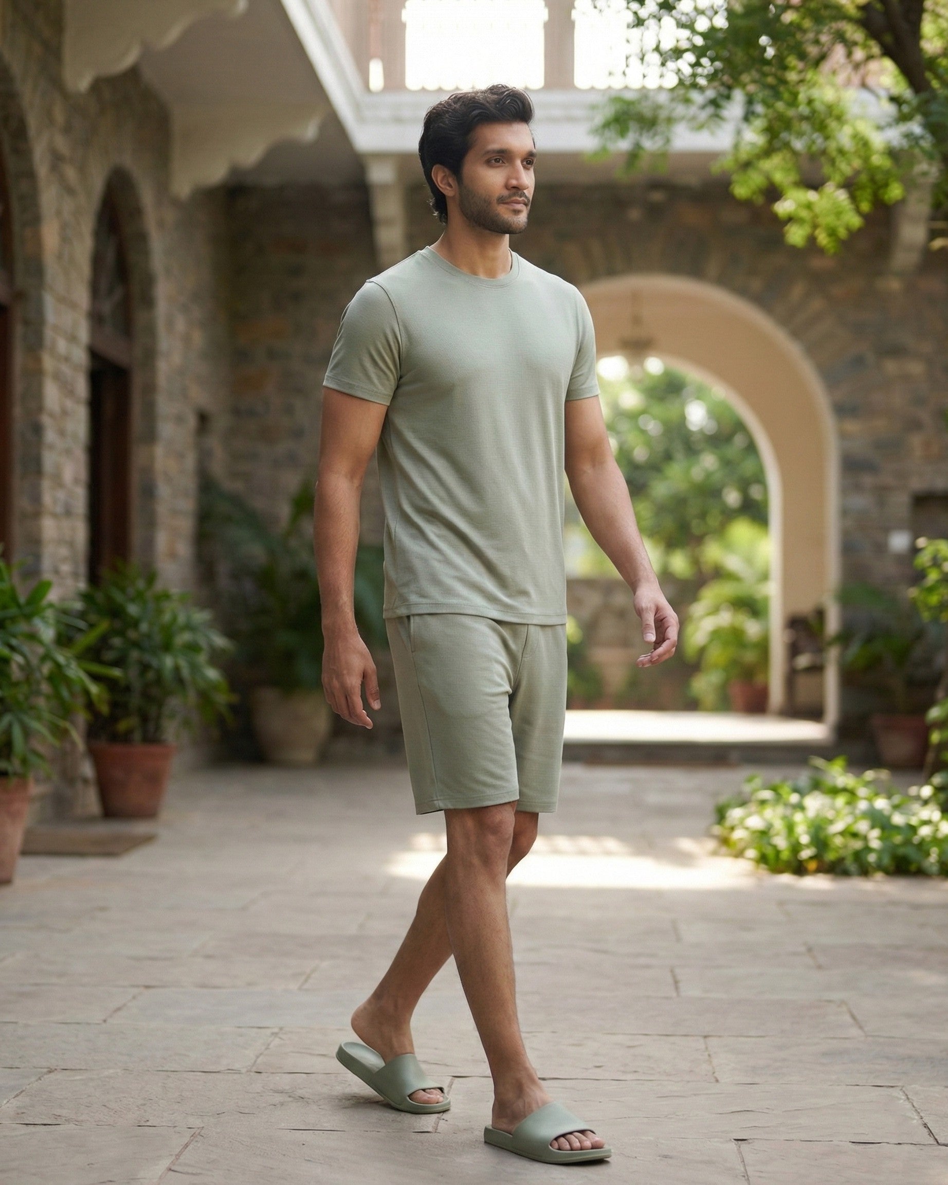 Cosmo T-Shirt + Shorts (Laurel Green)