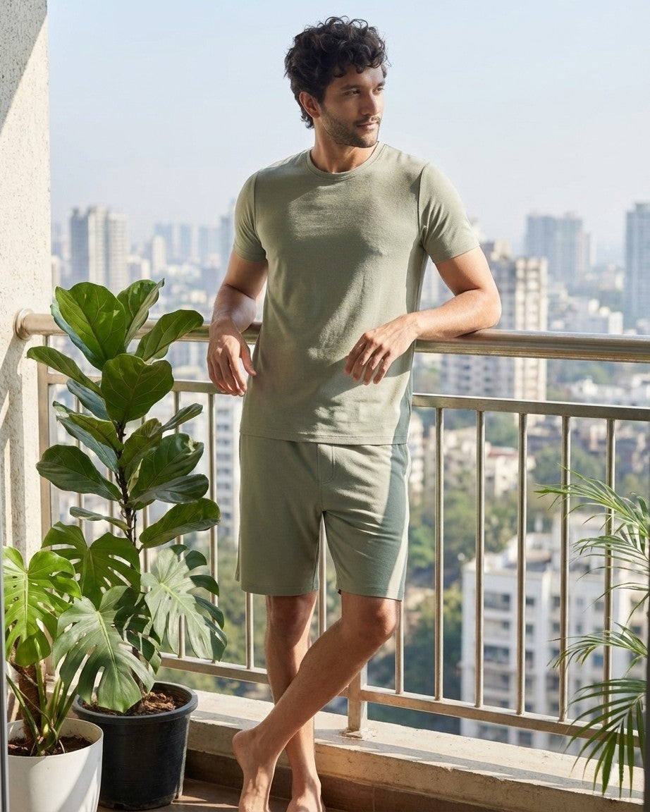 Cosmo T-Shirt + Shorts (Laurel Green)