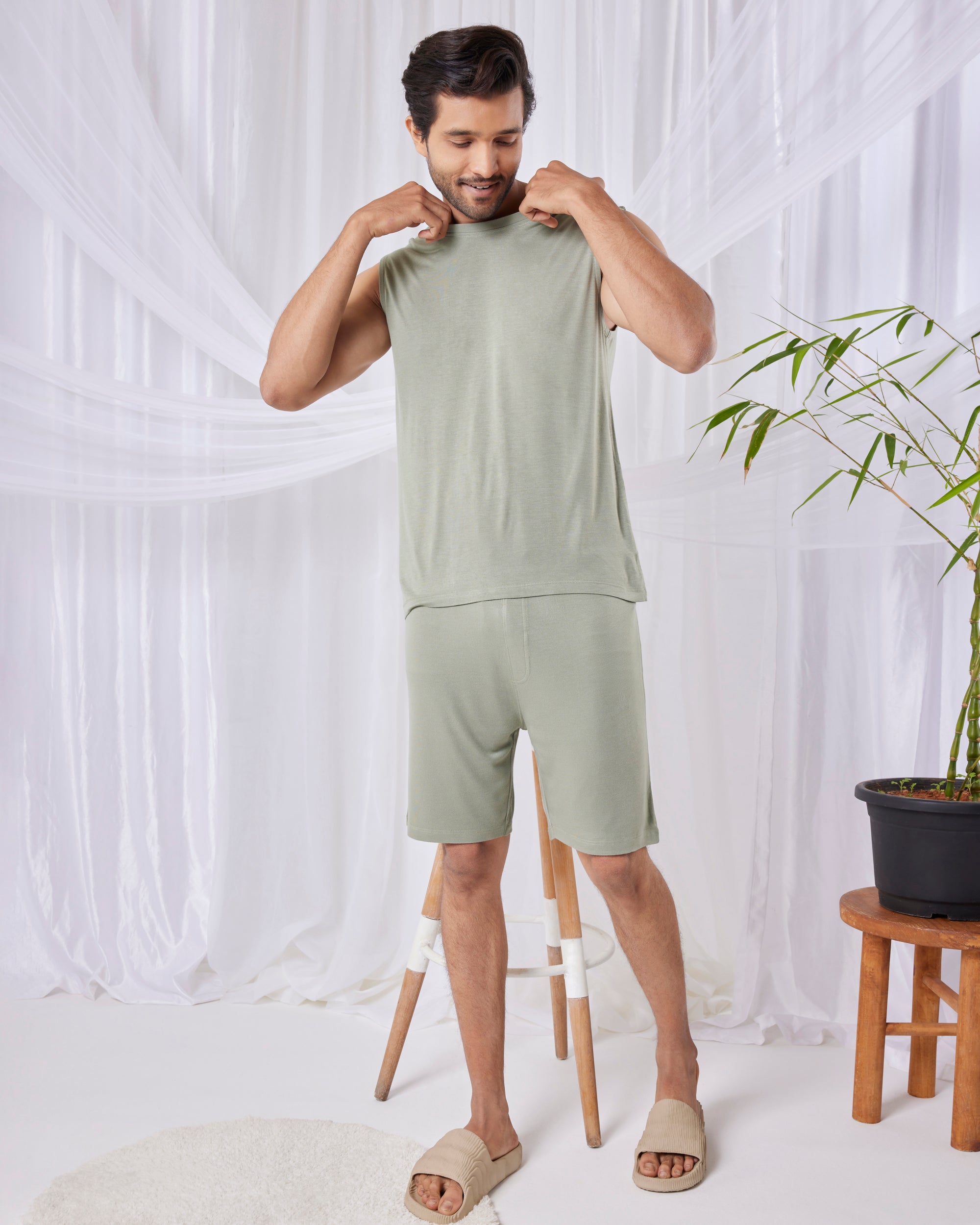 AirKnit Tee + Shorts (Laurel Green)