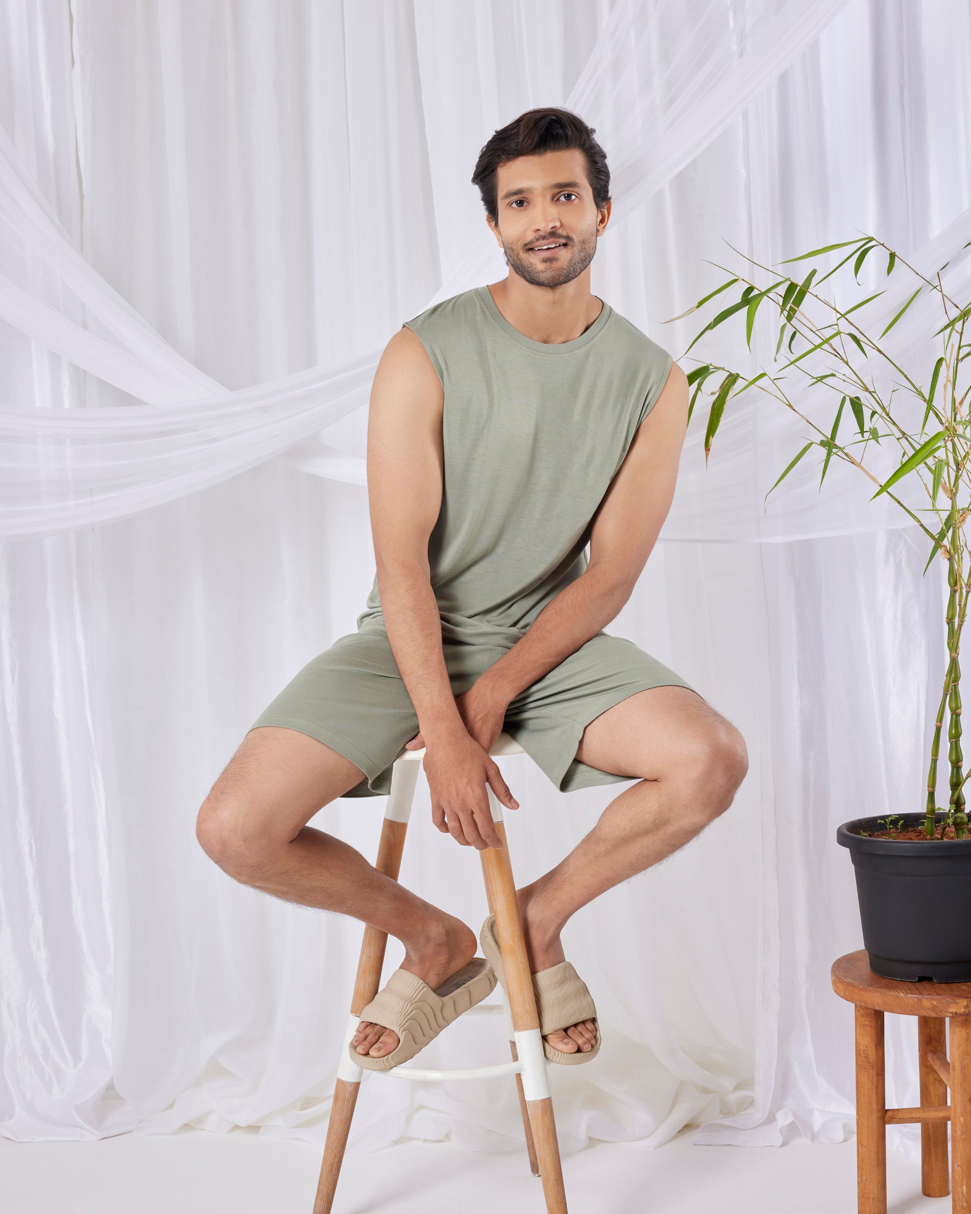 AirKnit Tee + Shorts (Laurel Green)