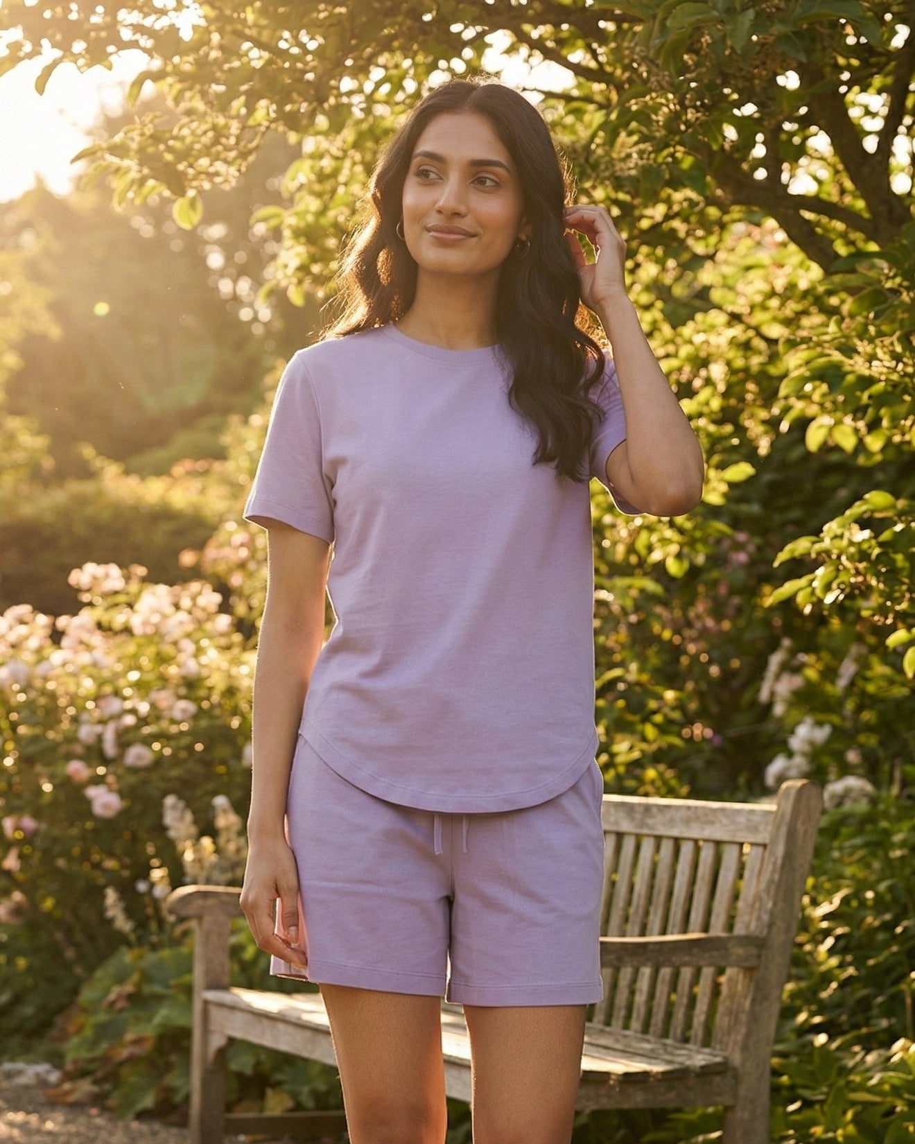 Celine T-Shirt + Shorts (Lavender)
