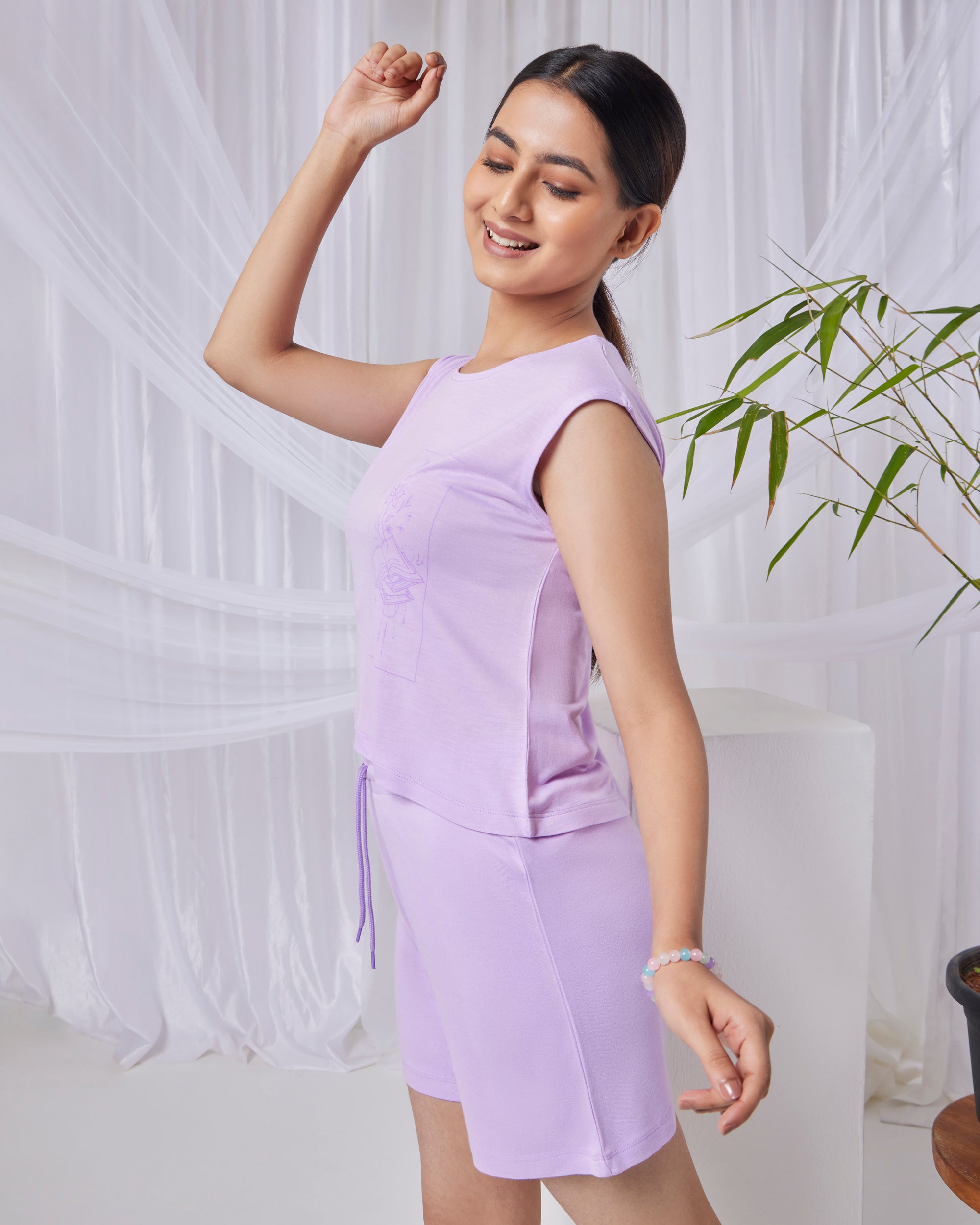 Nebula Bamboo Shorts (Lavender)