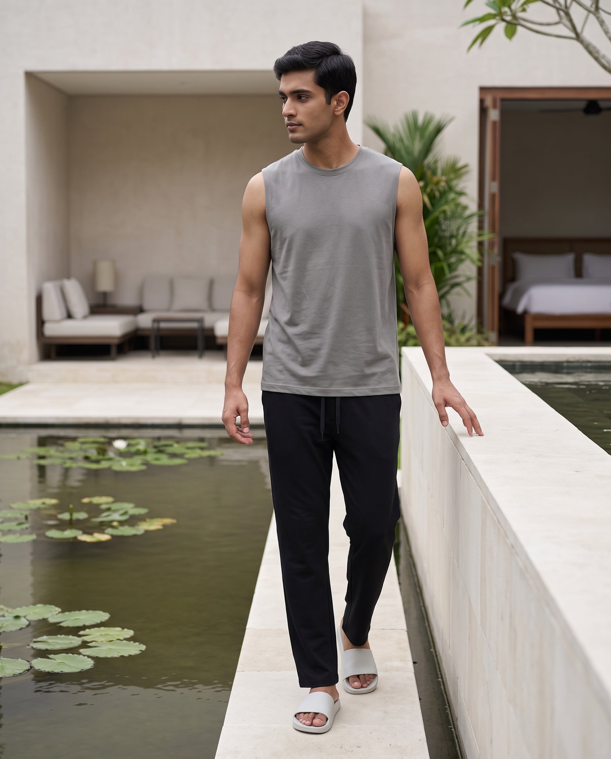 AirKnit Tee + Pant (Grey + Black)