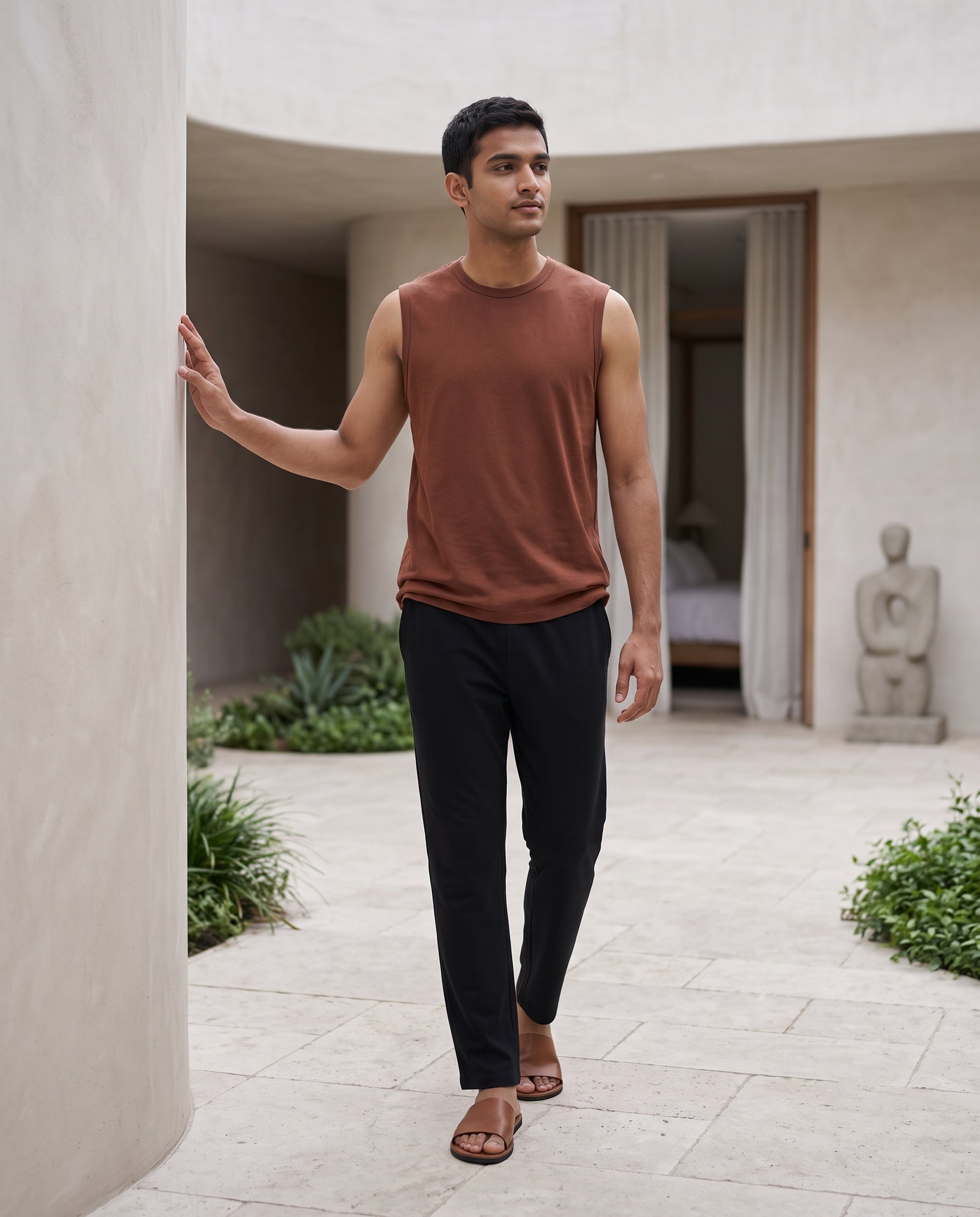 AirKnit Tee + Pant (Brown + Black)