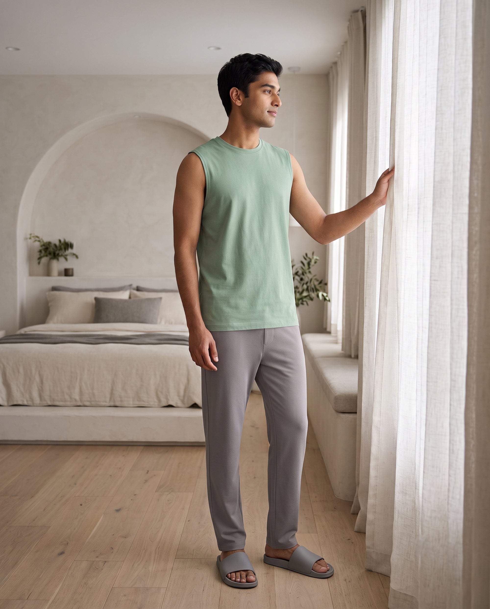 AirKnit Tee + Pant (Green + Grey)