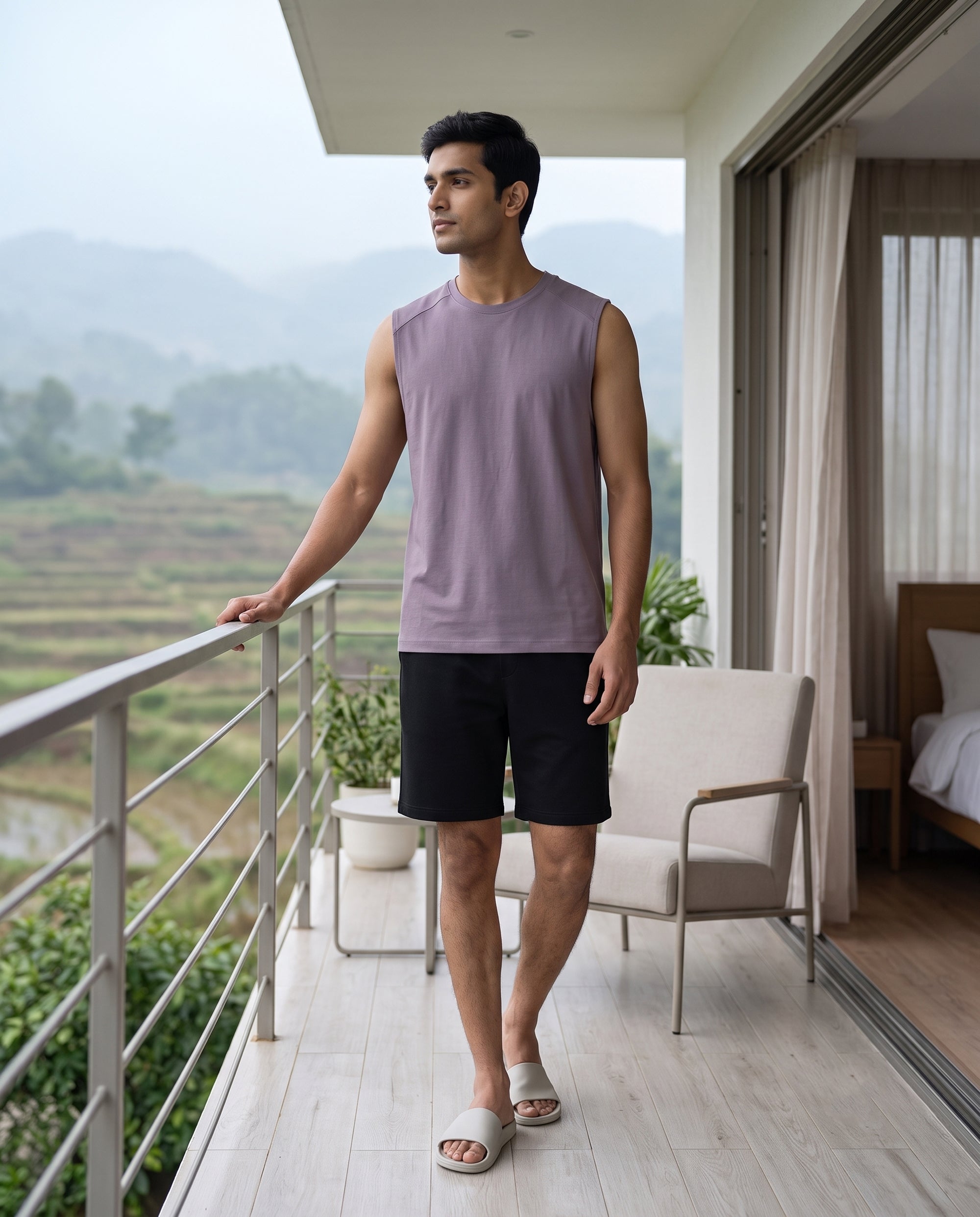 Airknit Tee + Shorts (Twilight + Black)