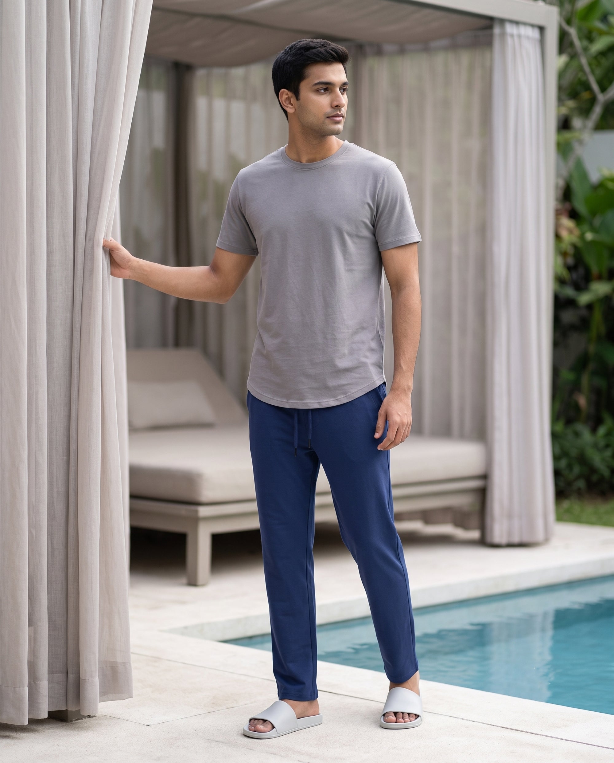 Cosmo T-Shirt + Pant (Grey + Blue)
