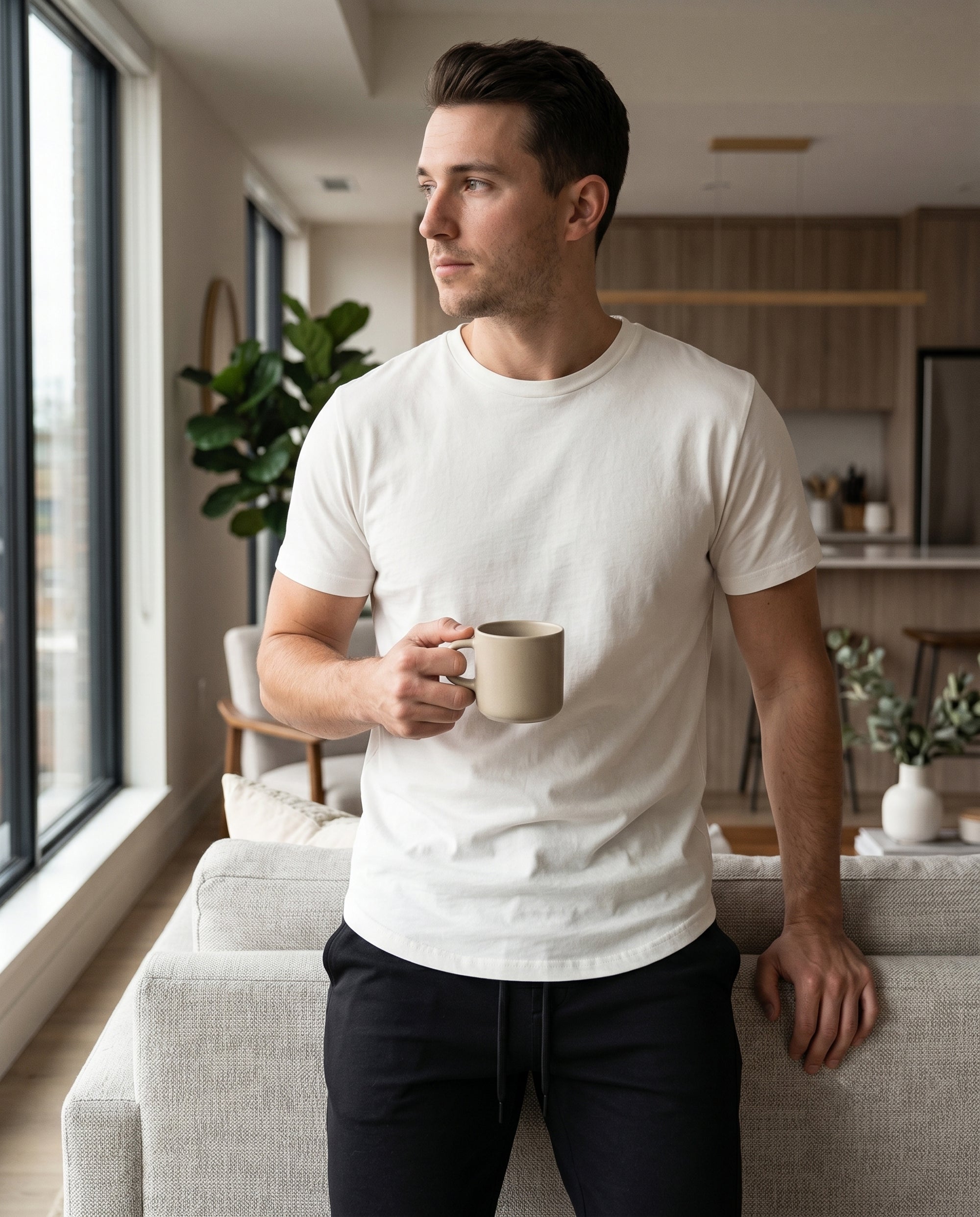 Cosmo T-Shirt + Pant (Cream + Black)
