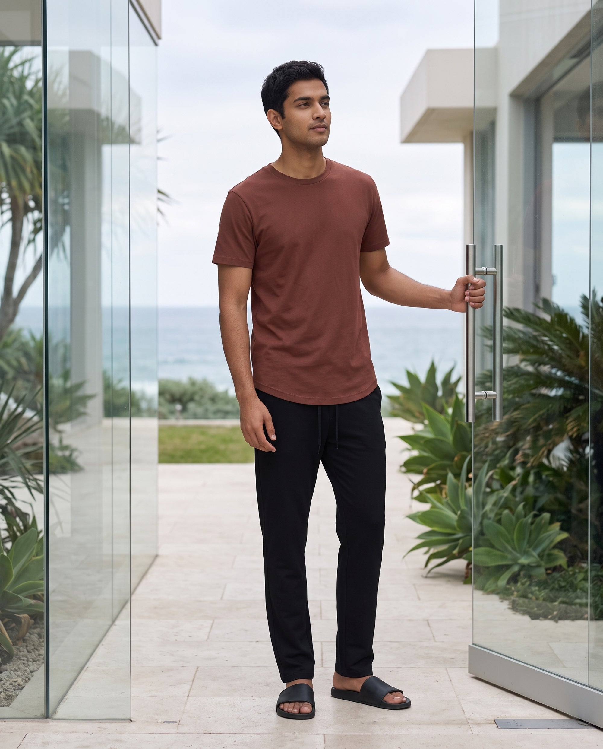 Cosmo T-Shirt + Pant (Brown + Black)