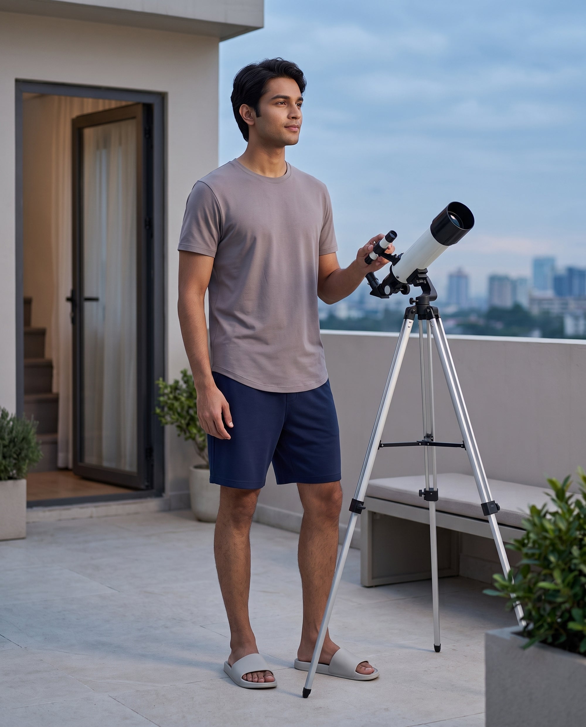 Cosmo T-Shirt + Shorts (Grey + Blue)