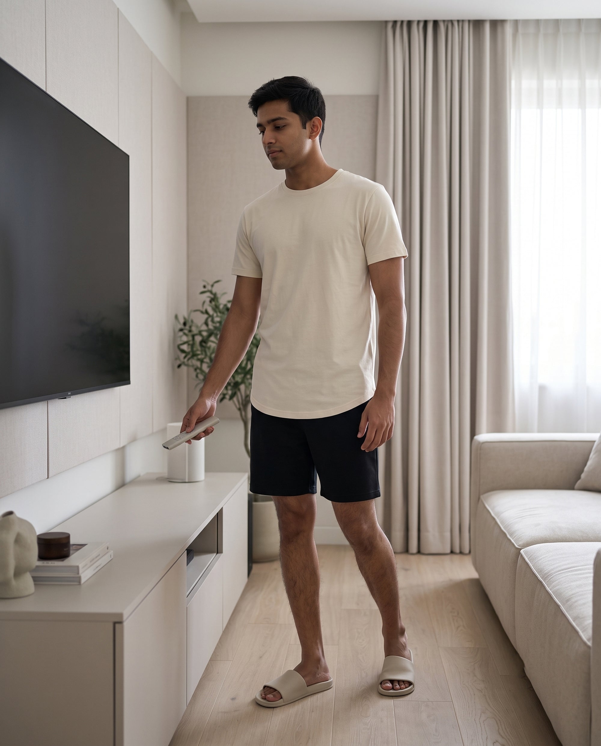 Cosmo T-Shirt + Shorts (Cream + Black)
