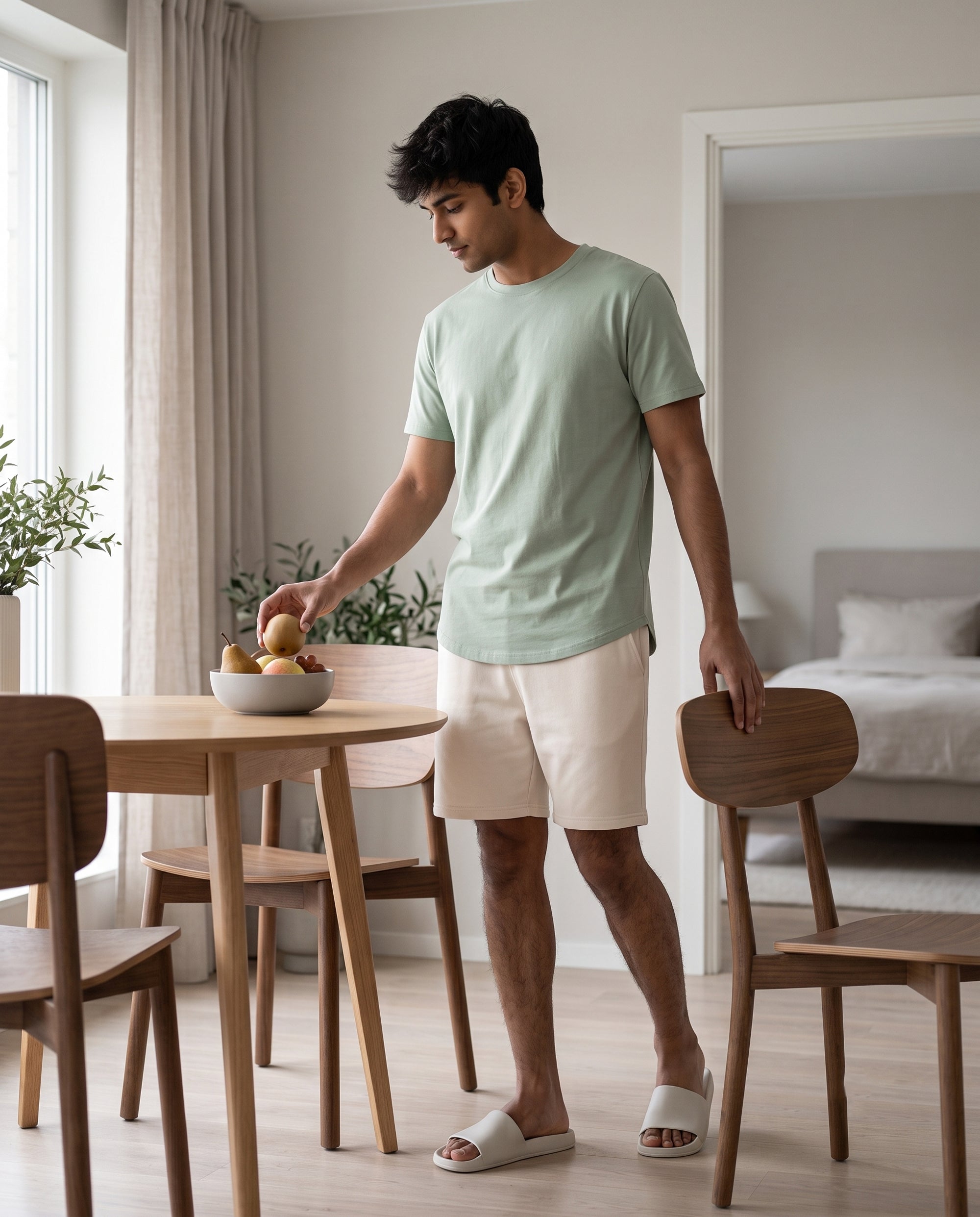 Cosmo T-Shirt + Shorts (Green + Cream)