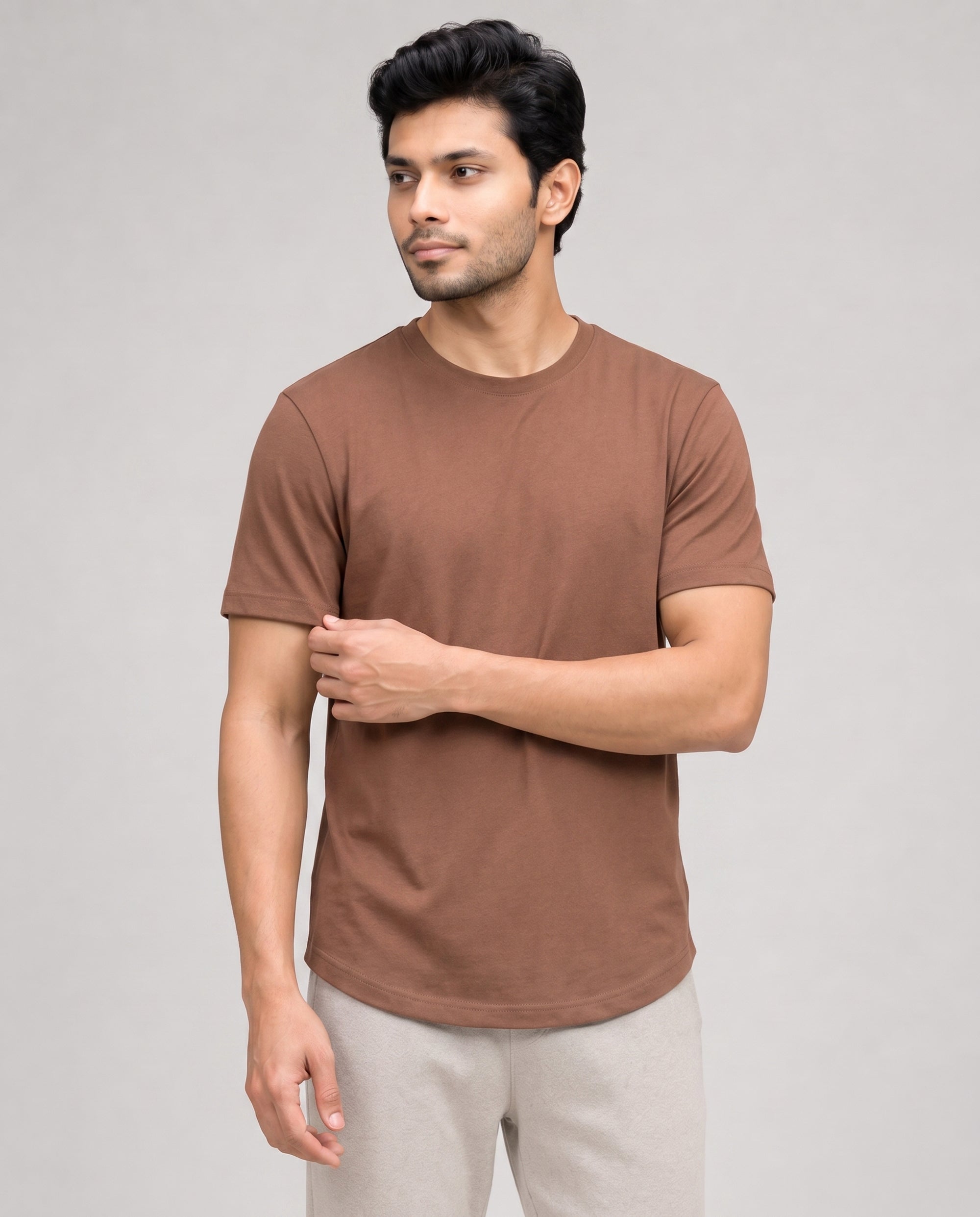 Mystic brown Cosmo bamboo cotton lounge set with breathable softness and thermoregulating comfort for restful everyday moments