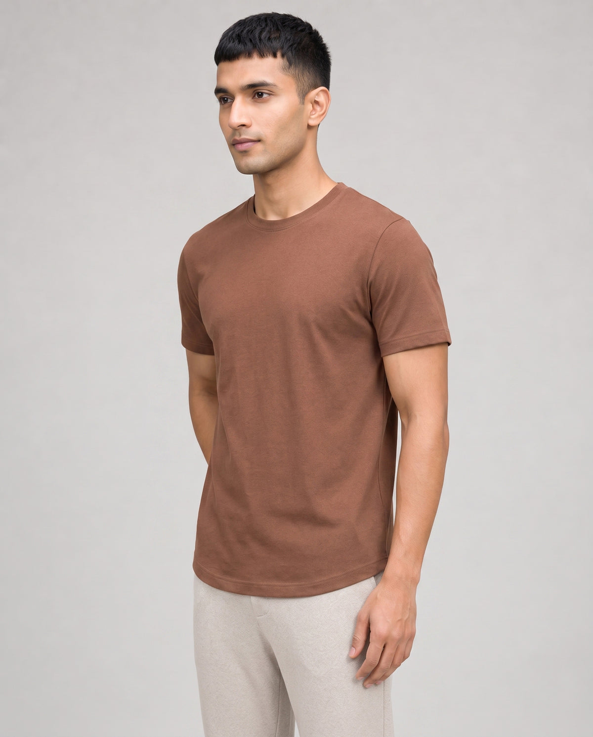 Mystic brown Cosmo bamboo cotton loungewear with lightweight breathable softness and thermoregulating comfort for daily wear