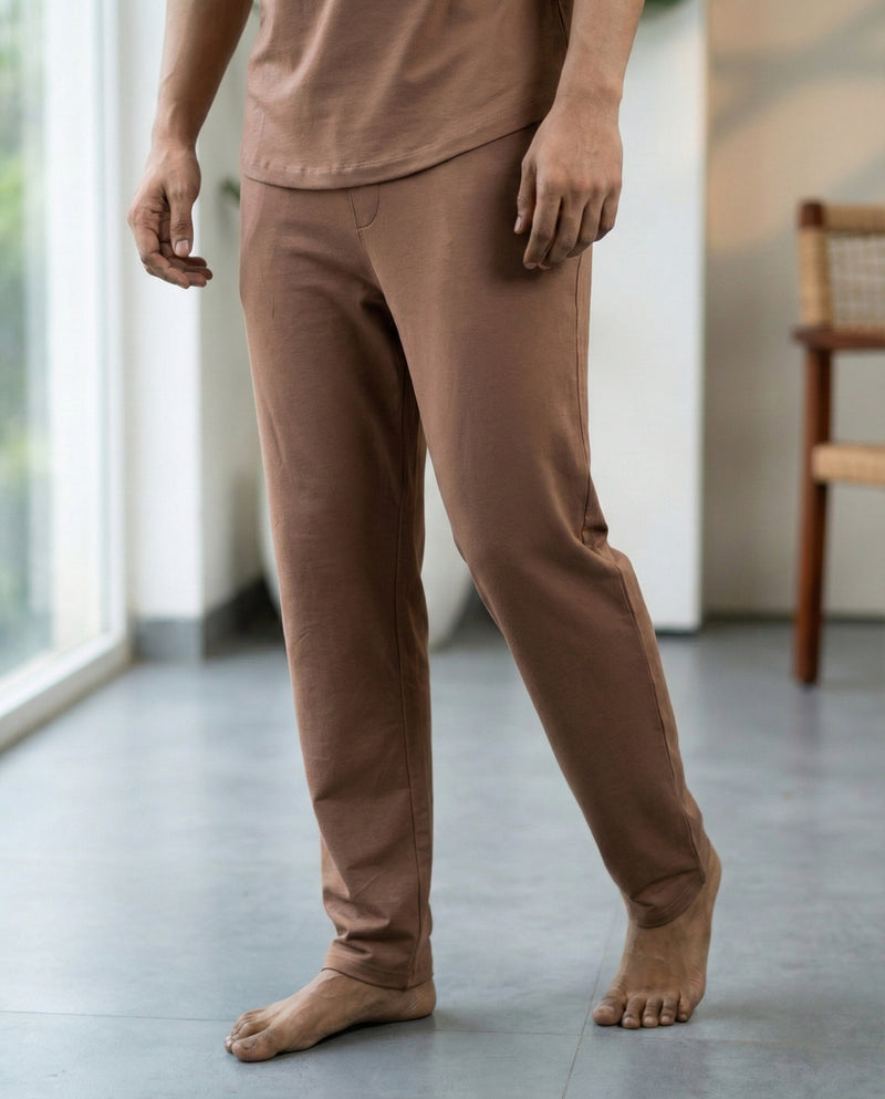 Mystic brown Urbanite bamboo cotton lounge wear with breathable softness and thermoregulating comfort for effortless relaxation