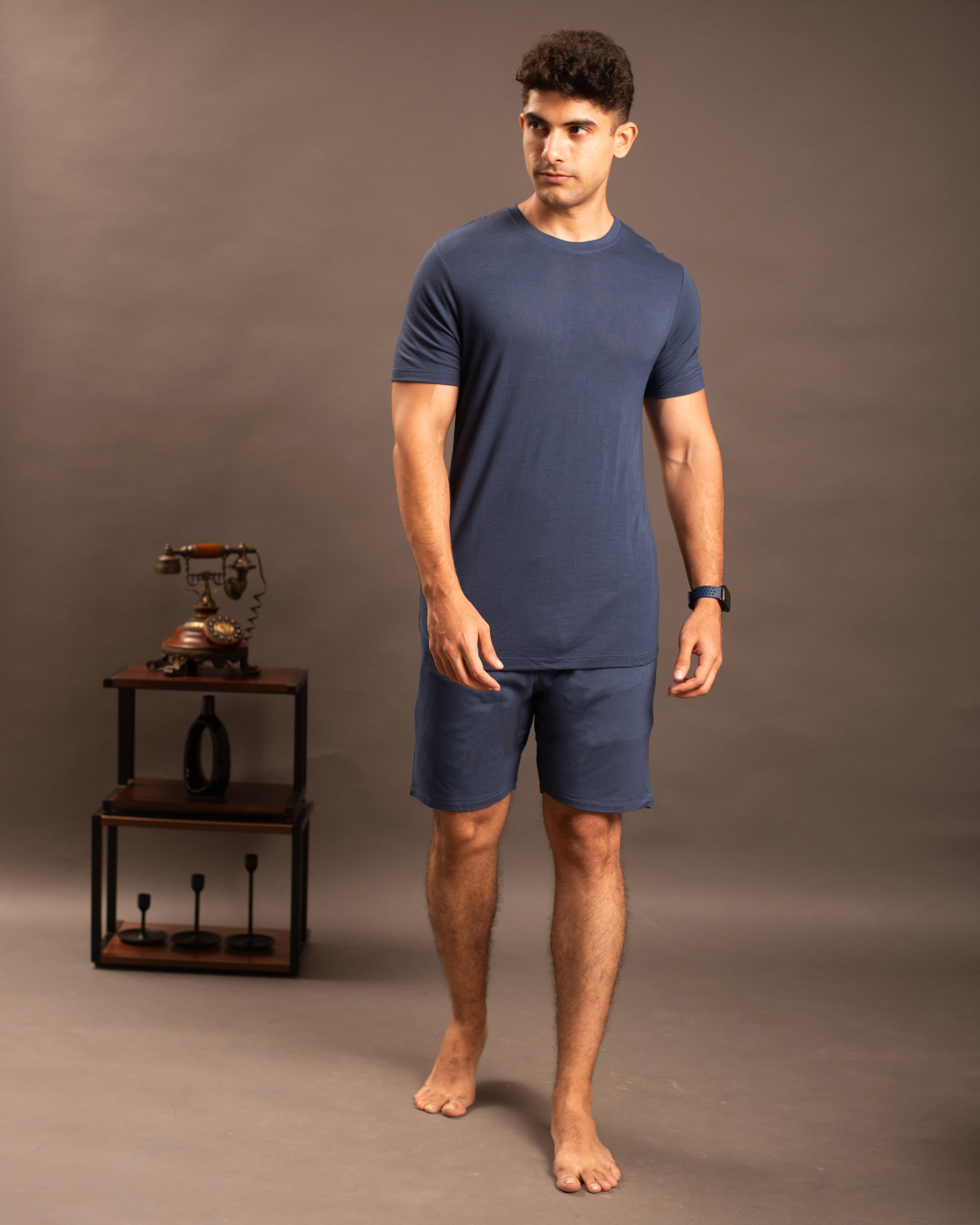 Cosmo T-Shirt + Shorts  (Navy Blue)