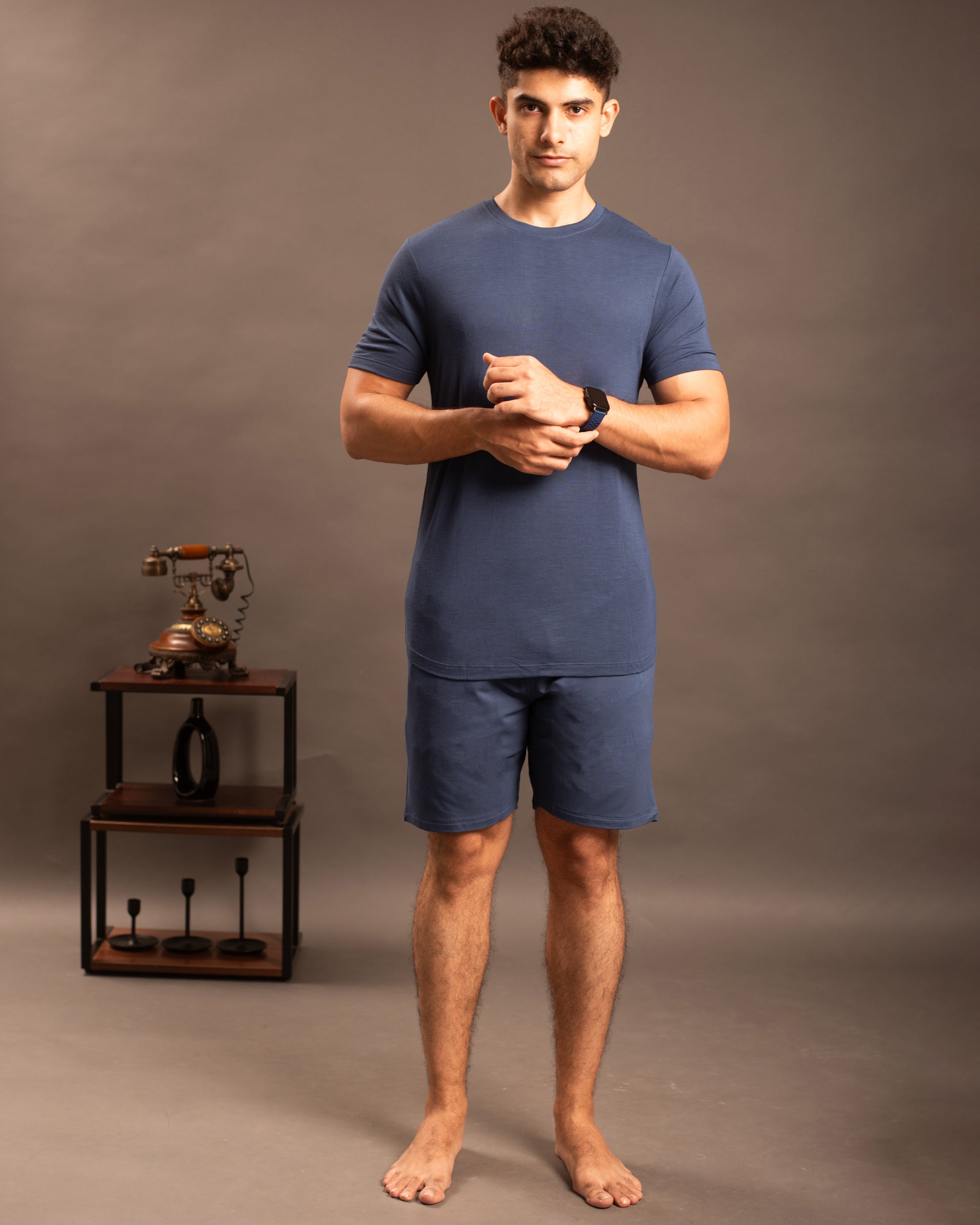 Cosmo T-Shirt + Shorts  (Navy Blue)
