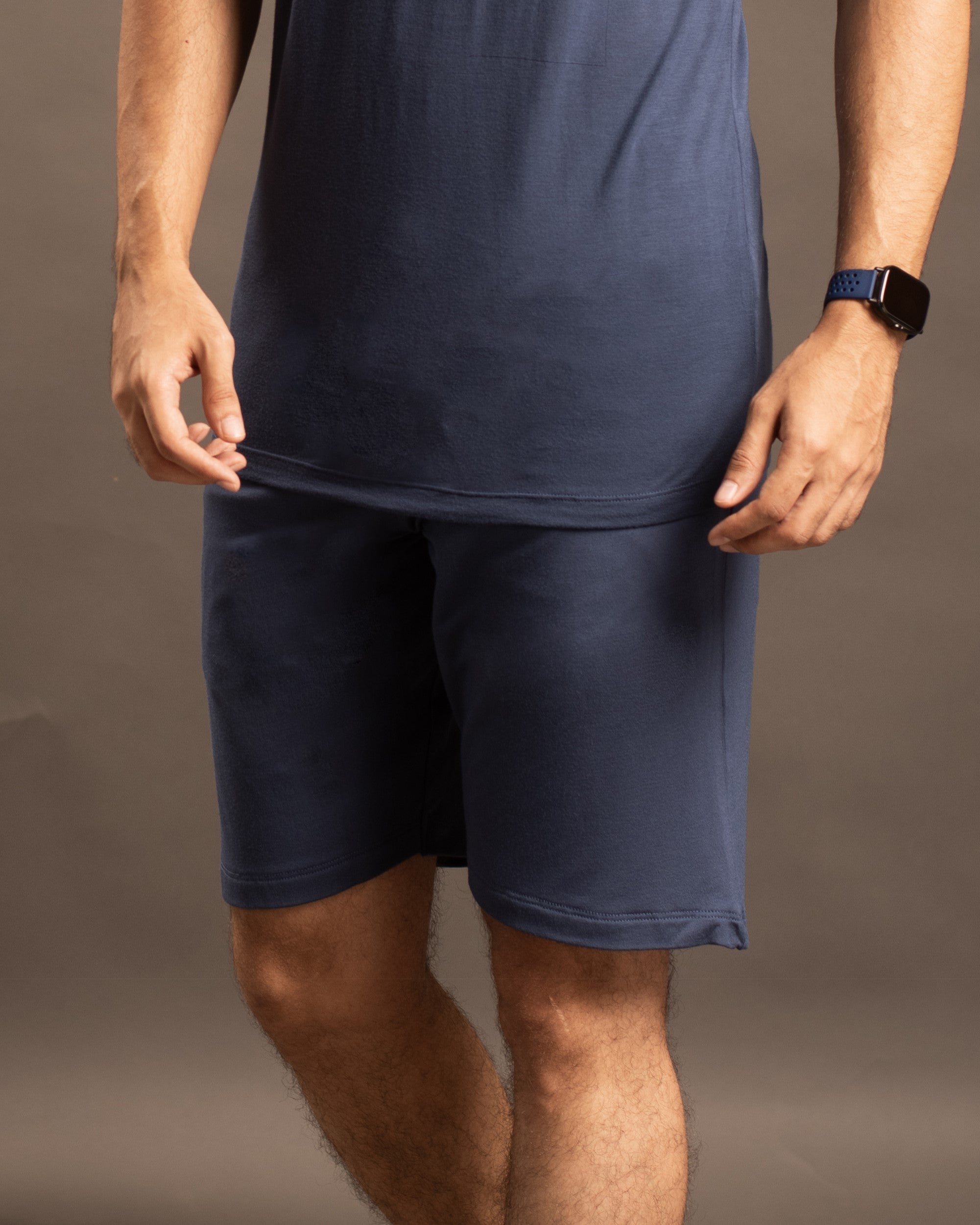 Hushy Bamboo Shorts  (Navy Blue)