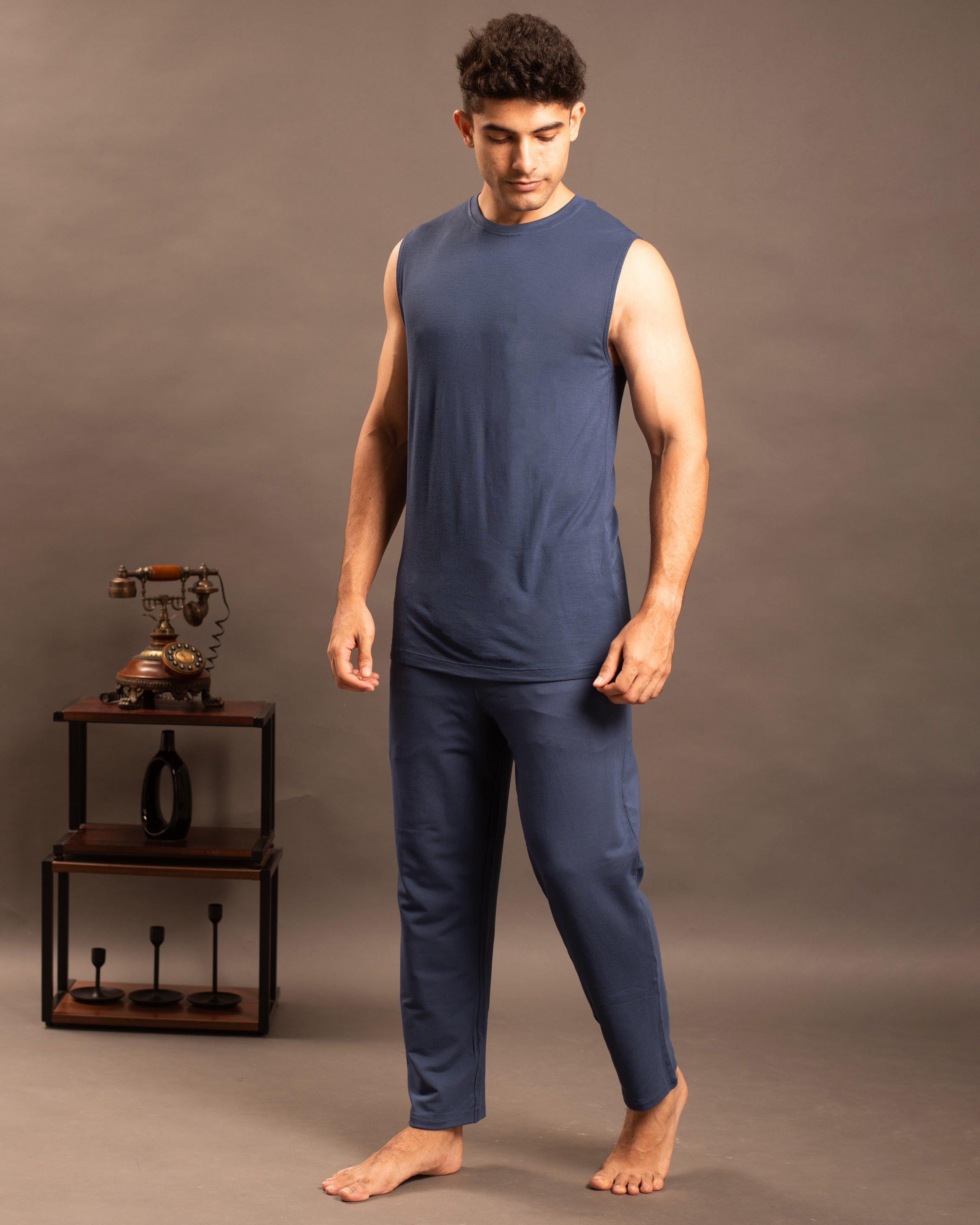 AirKnit Bamboo Tee  (Navy Blue)