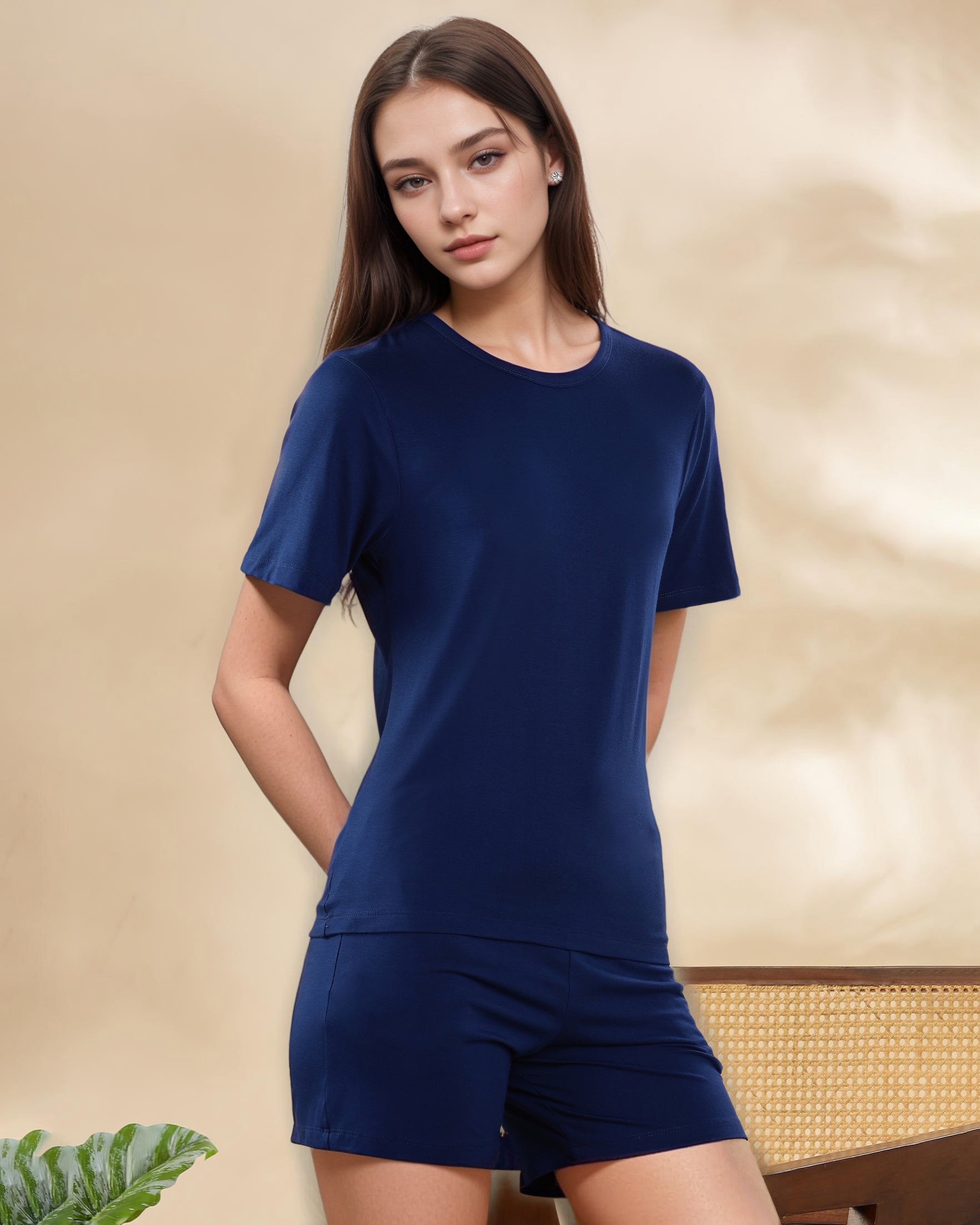 Celine T-Shirt + Shorts (Night Blue)