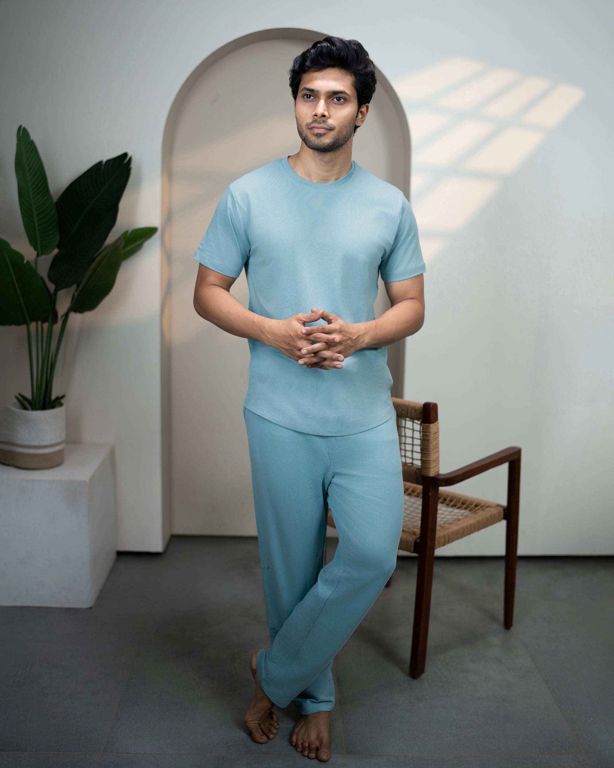 Nile Blue Cosmo Bamboo T-Shirt
Lightweight breathable bamboo fabric
Premium bamboo fabric women’s top
Comfort fit casual bamboo tee
Soft Nile Blue color t-shirt
Minimal Nile Blue T-Shirt + Pant set
Cosmo comfortable fit casual outfit
Breathable soft fabric women’s set
Classic wardrobe essential lounge set
Soft premium casual wear set