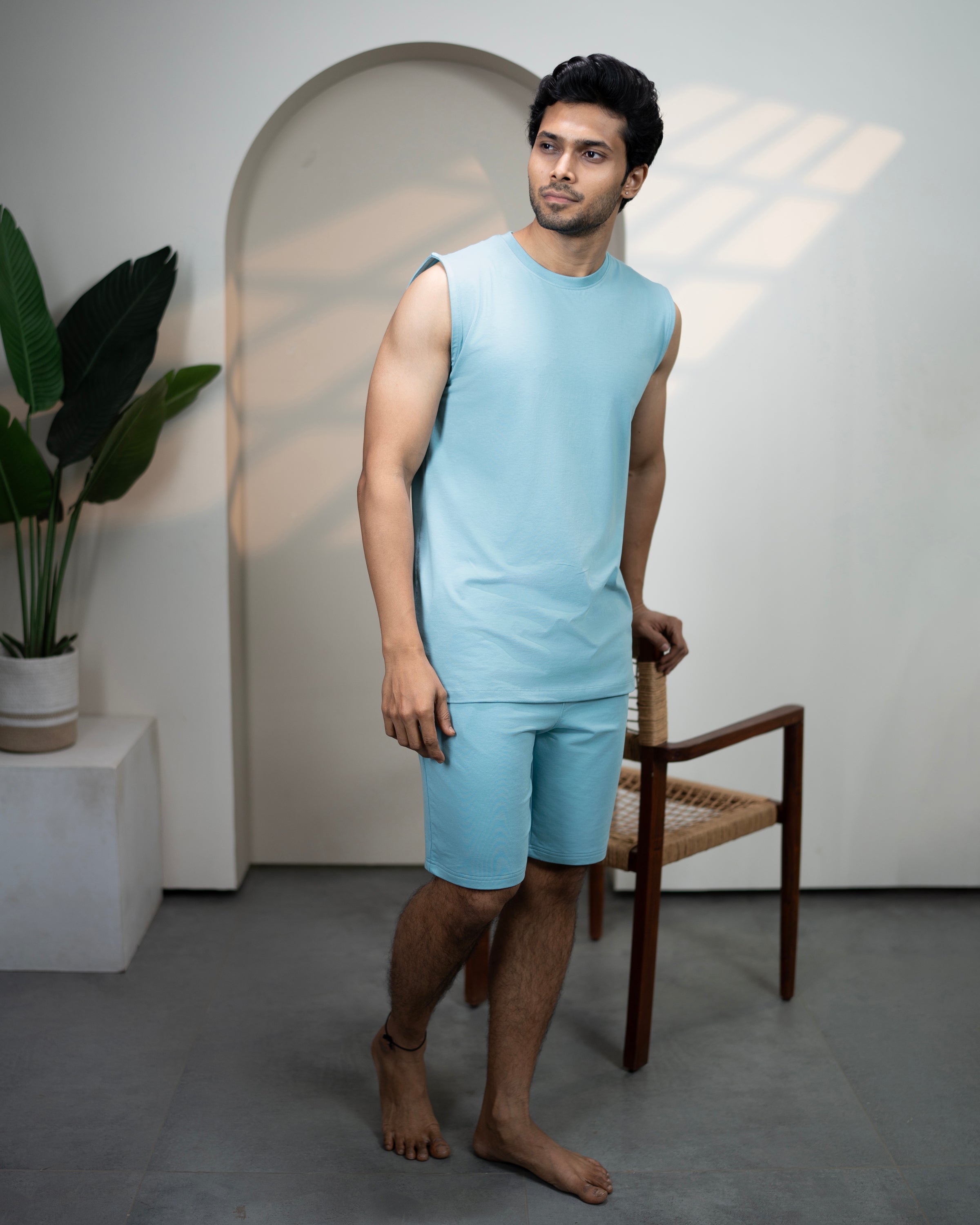 AirKnit Bamboo Tee  (Nile Blue)