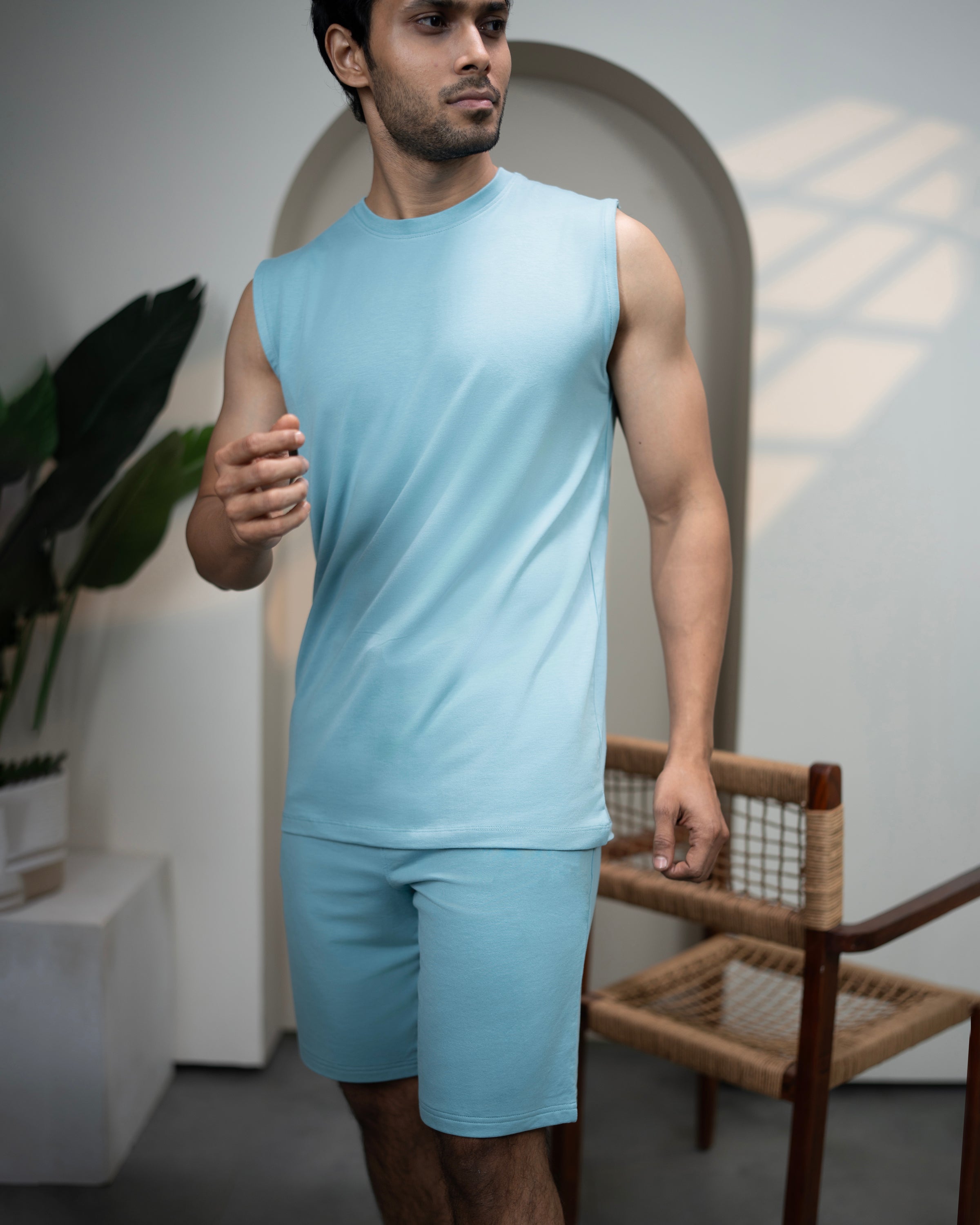 AirKnit Bamboo Tee  (Nile Blue)