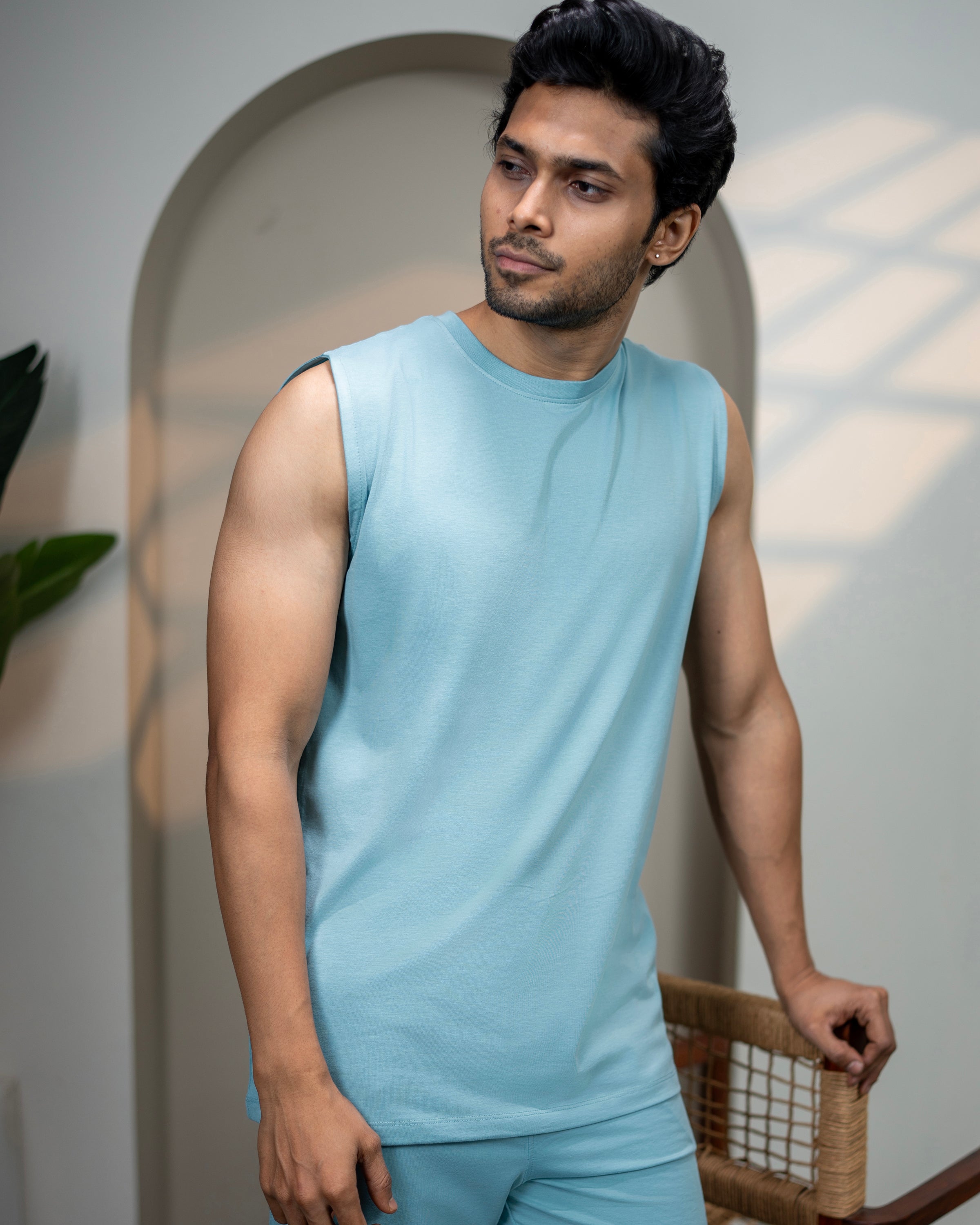AirKnit Tee + Shorts  (Nile Blue)