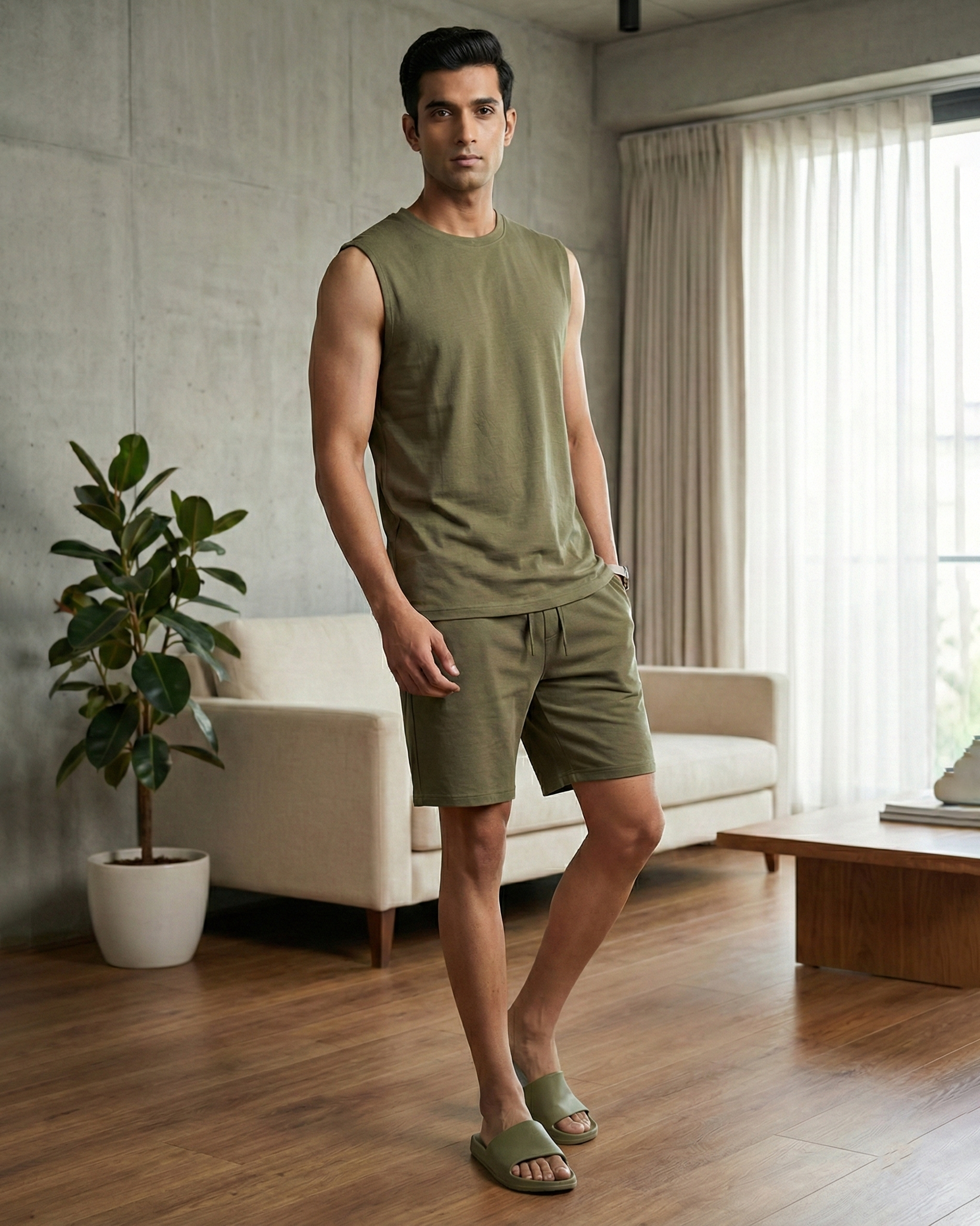 AirKnit Bamboo Tee (Olive Green)