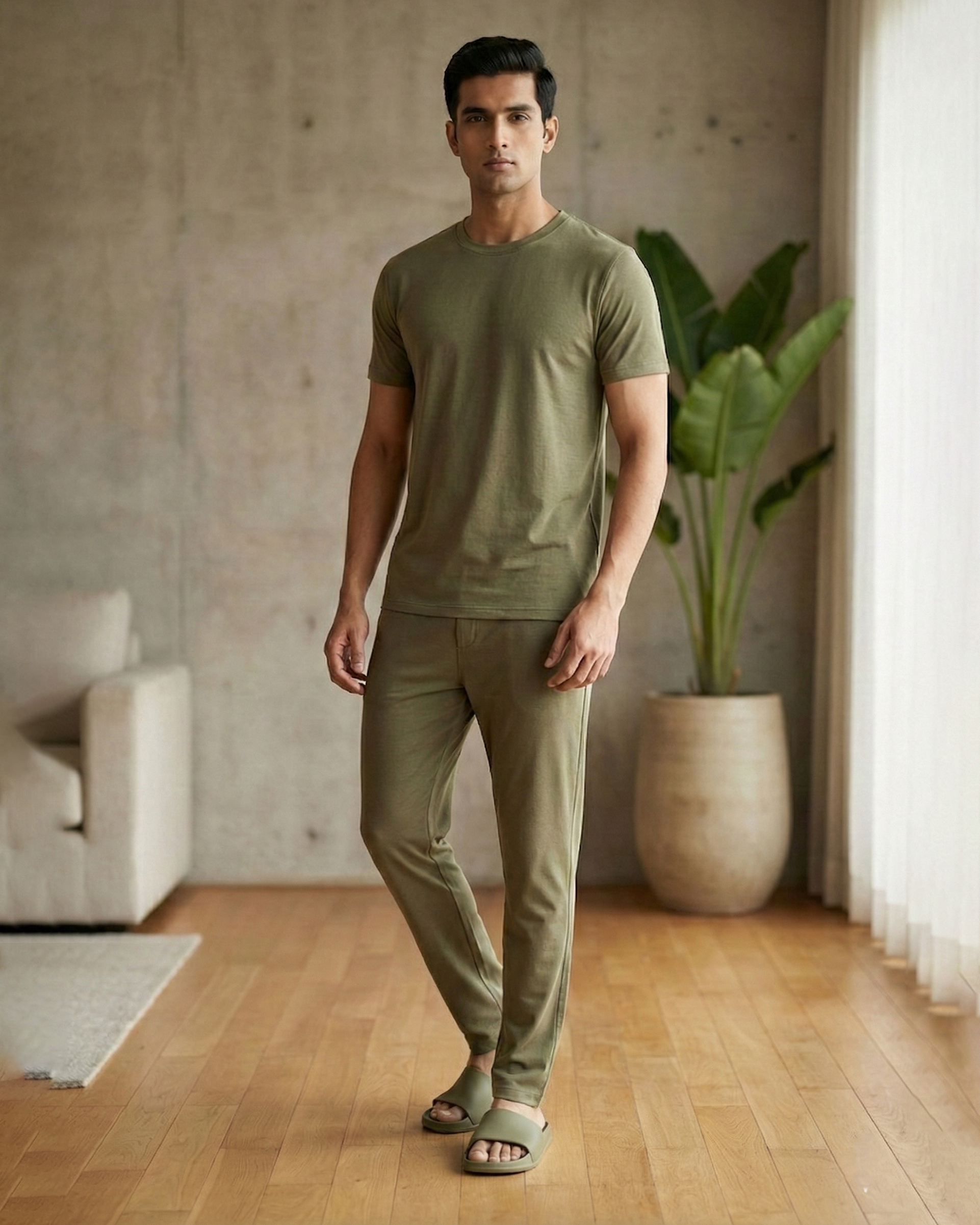 Cosmo T-Shirt + Pant (Olive Green)