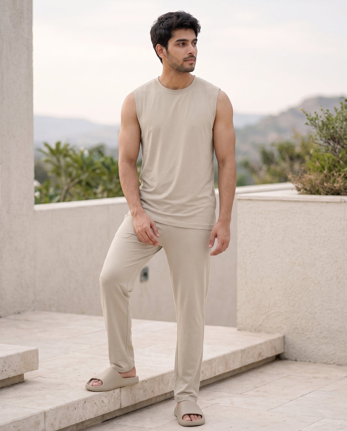 AirKnit Tee + Pant (Pure Cashmere)